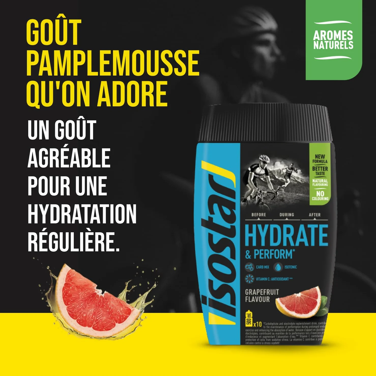 Isostar Hydrate & Perform – 400 g izotonicznego napoju elektrolitycznego – roztwór elektrolityczny wspierający sportową wydajność – grejpfrut