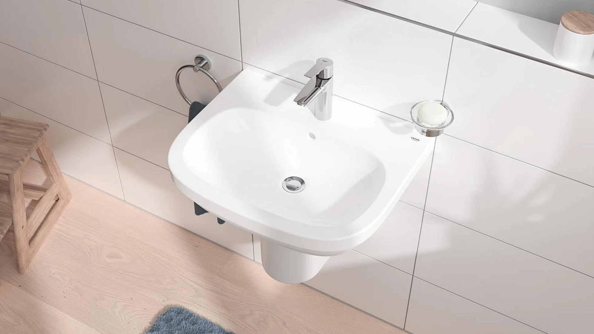 GROHE QUICKFIX Start bateria umywalkowa jednouchwytowa chrom oszczędność wody rozmiar M szybkie mocowanie