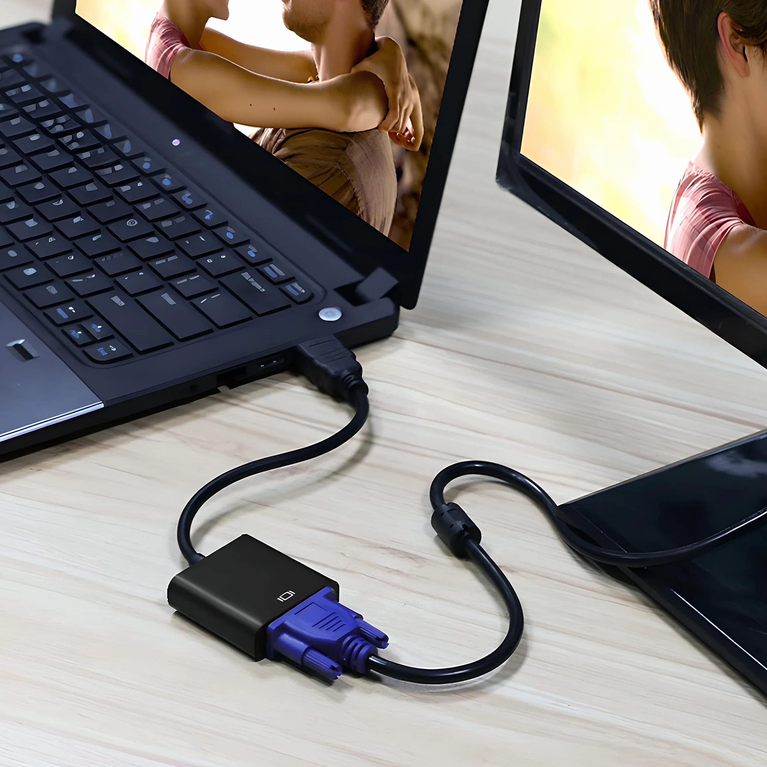 Retoo adapter HDMI na VGA konwerter 1080P HD czarny