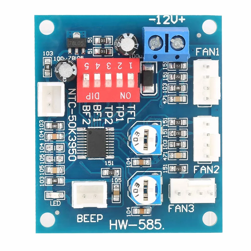 Moduł PWM Kontrolera Wentylatora 12V DC Sterownik Prędkości 4-Przewodowy