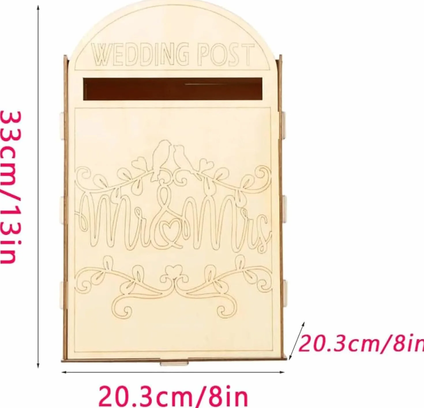 Skrzynka do podnoszenia domu Skrzynka pocztowa Kreatywna drewniana skrzynka na listy do montażu na ścianie średniej pojemności Poczta Diy Nowoczesna paczka(Style B)