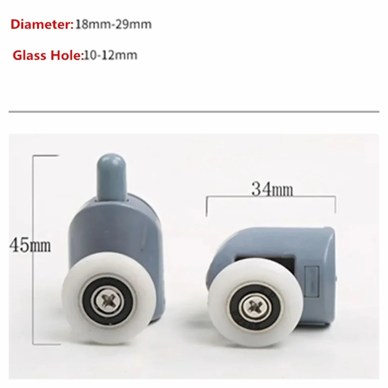 4 sztuki – 8 sztuk/zestaw koło pasowe do kabiny prysznicowej/koło pasowe/koło pasowe/koło pasowe średnica 20 mm/22 mm/23 mm/25 mm/27 mm (4 szt. Lower,22_6 mm)