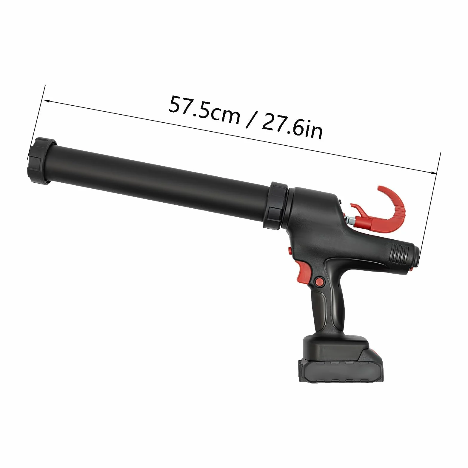 Elektryczny pistolet uszczelniający z ciągiem 8000N, 6 ustawień prędkości, zawiera 2 baterie litowe, kompatybilny z twardym klejem 300 ml i miękkim klejem 600 ml, łatwe w użyciu narzędzie