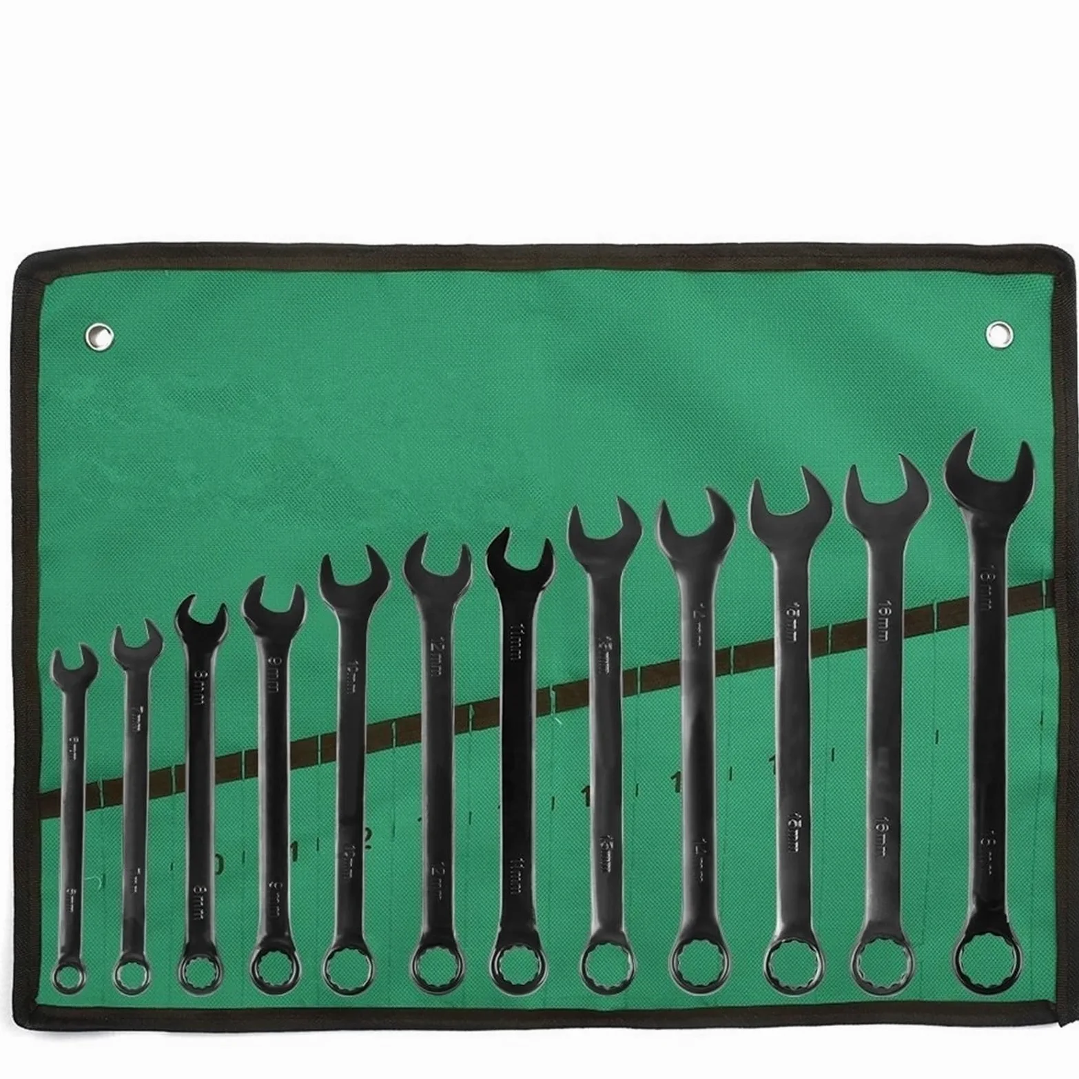 Telescopic Ratchet 1 zestaw Czarny klucz grzechotkowy otwarty Dwufunkcyjne narzędzie grzechotkowe Kluczowe ręczne do naprawy samochodu klucz dynamometryczny(12pcs)