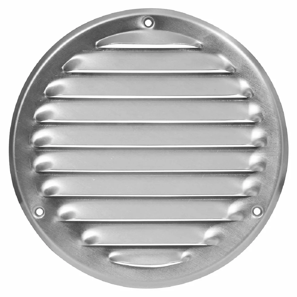 Ø 125mm Aluminiowa Kratka Wentylacyjna z siatką przeciw owadom - Metalowe Kratki Wentylacyjne