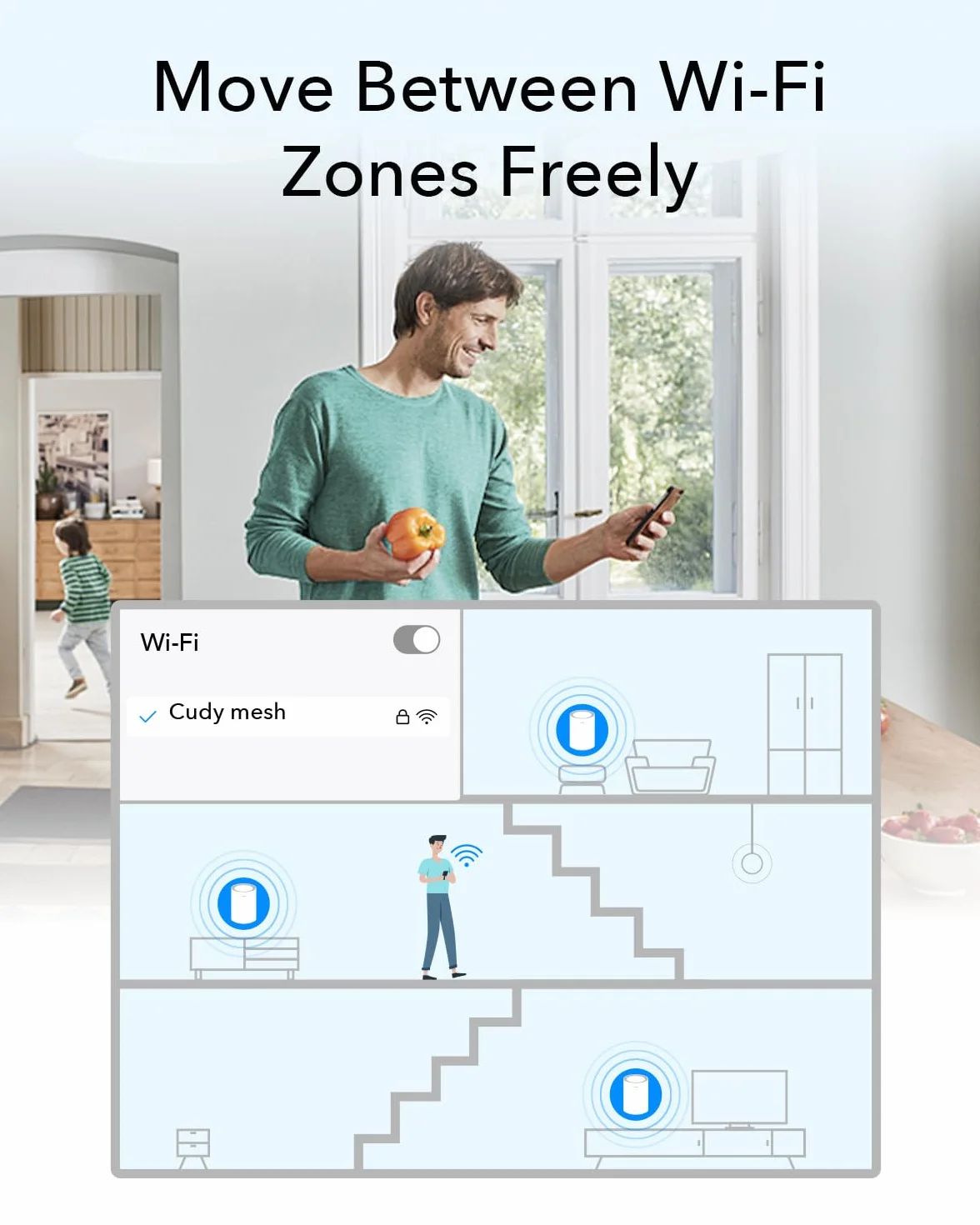 Cudy AX3000 2.5G Wi-Fi 6 Mesh System M3000 1-pak