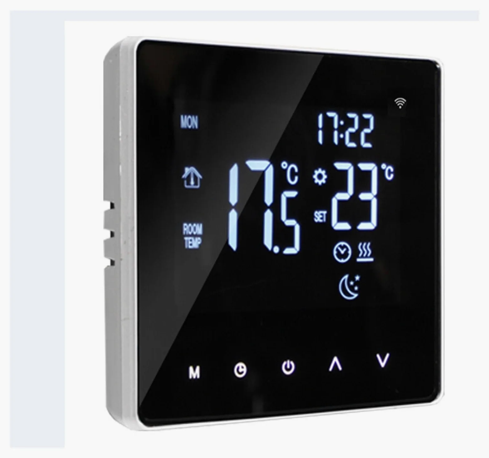 Programowalny cyfrowy termoregulator z ekranem dotykowym termostat pokojowy ogrzewanie podłogowe do ciepłego regulatora temperatury Precyzja łatwość Konfiguracji(White WiFi Version)