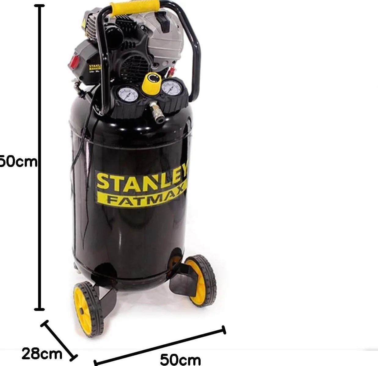 Stanley 2017208 Sprężarka Silnikowa 2 KM, Czarno/Żółta, 50 W