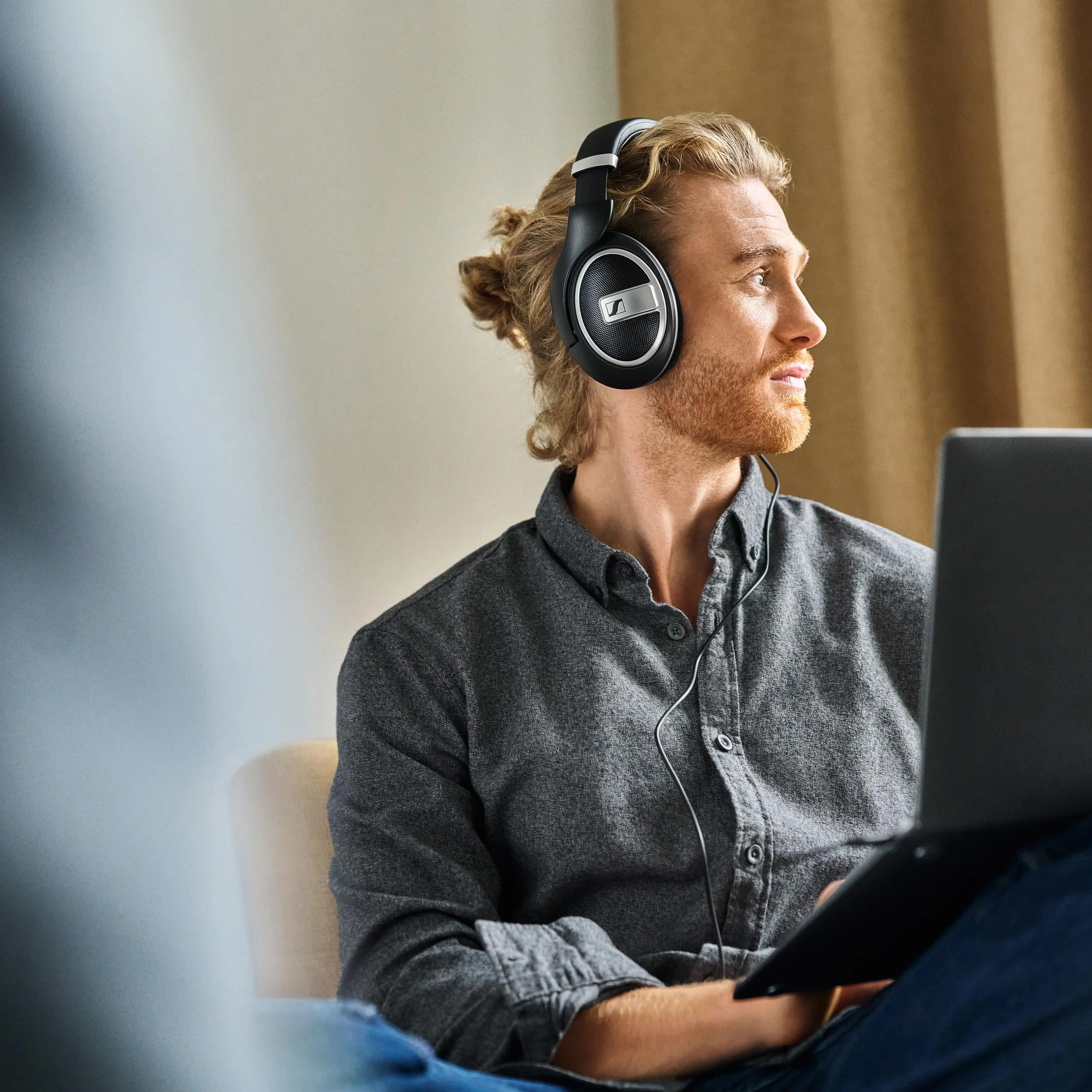 Sennheiser Słuchawki Nauszne 508697 Czarny Srebrny