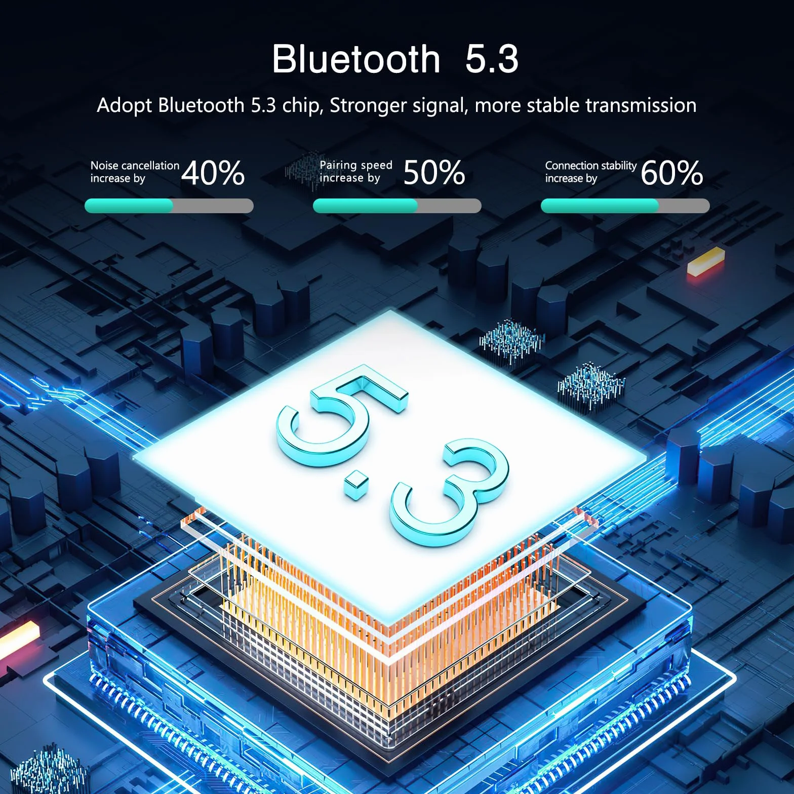 ORIA Odbiornik nadajnika Bluetooth 5.3, przenośny adapter audio AUX z redukcją szumów, plug and play, regulacja głośności, 3,5 mm odbiornik audio do samochodu/samolotu/słuchawek/głośnika
