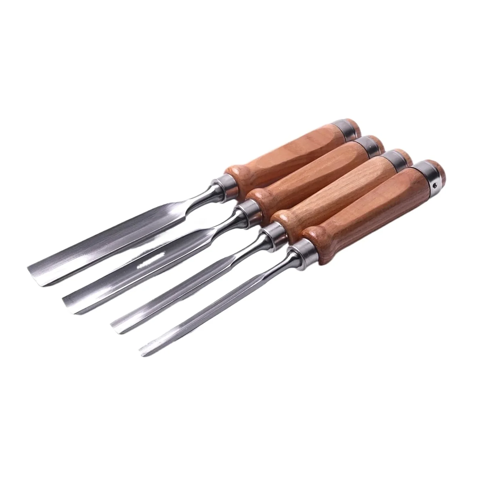 1/4 Szt. Półokrągłe Dłuto Do Drewna Stal Chromowo-wanadowa Stolarz Rzeźba Gouge DIY Obróbka 8mm 12mm 25mm(4 Sizes Set)