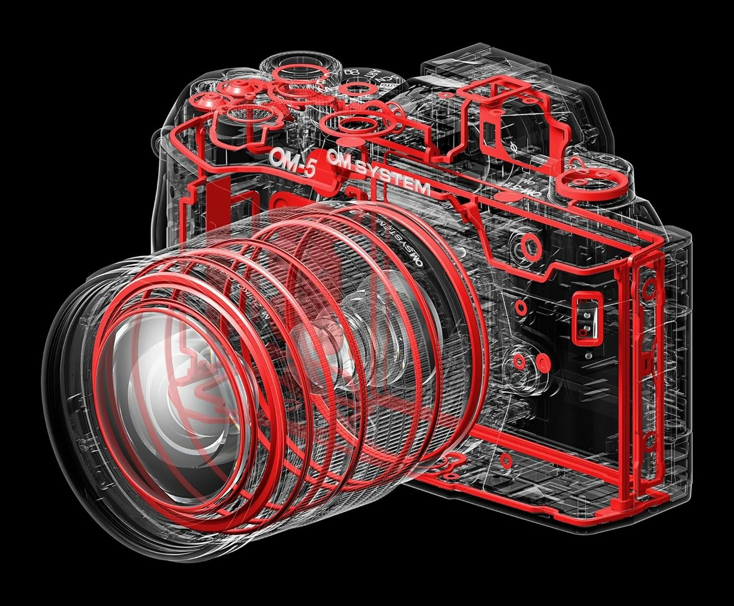 OM SYSTEM OM-5 Mark II Aparat systemowy Mikro Cztery Trzecie z obiektywem M.Zuiko Digital ED 12-45mm PRO, 20-megapikselowy czujnik Live MOS, 5-osiowa stabilizacja obrazu, uszczelnienie IP53