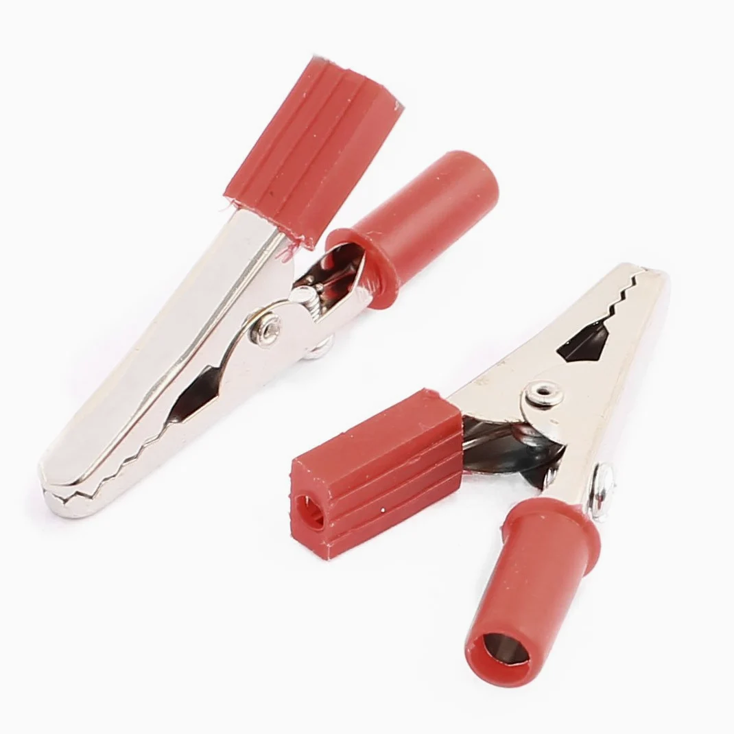 Aexit 250 sztuk 2.16 'Testowanie izolowanych kabli powłoki Krokodylki krokodylkowe Zaciski Czerwone(250 Pcs 2.16' 'Câble Shell isolé Alligator Rouge Crocodile