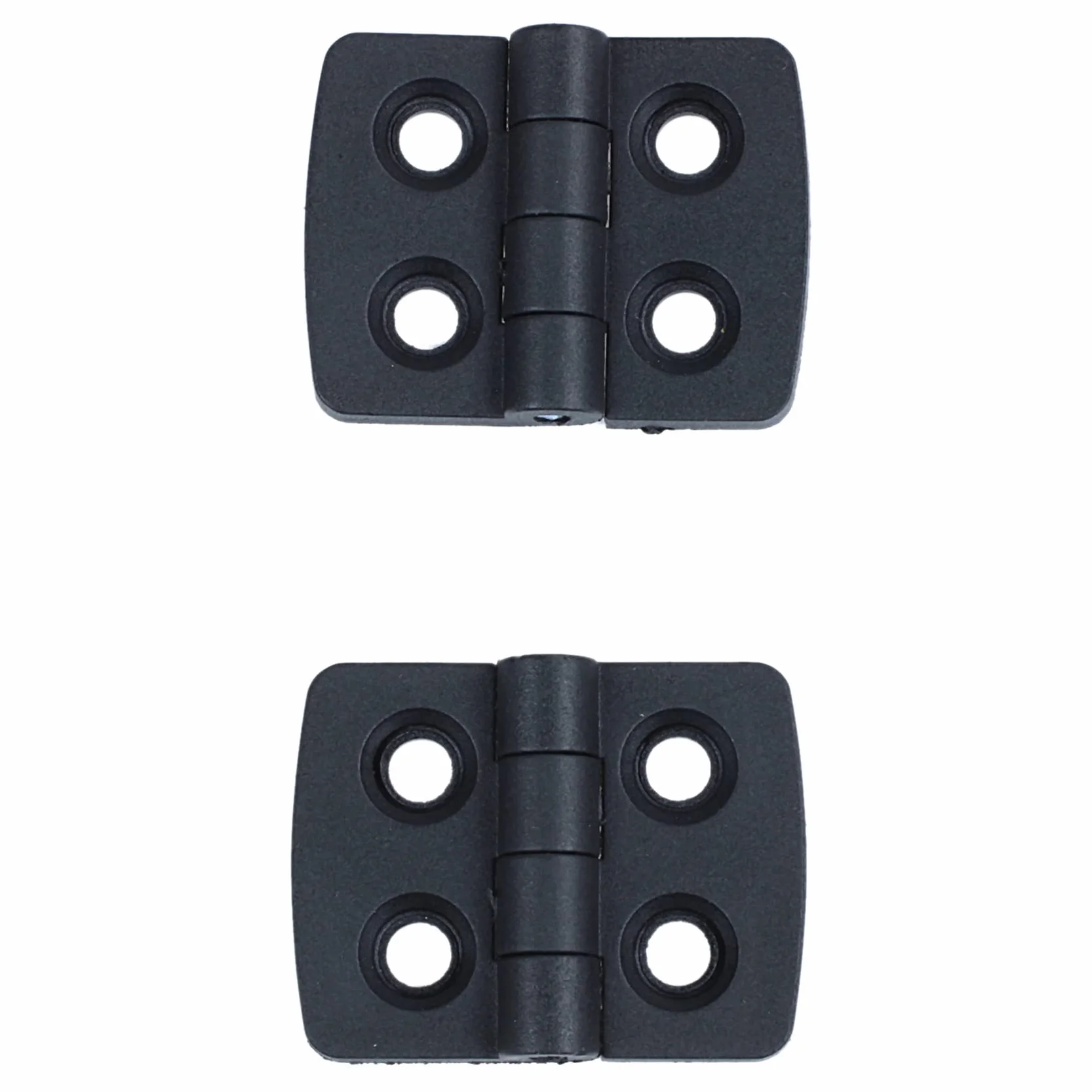 100 . wzmocnione czarne plastikowe zawiasy do drzwi 40 mm x 30 mm