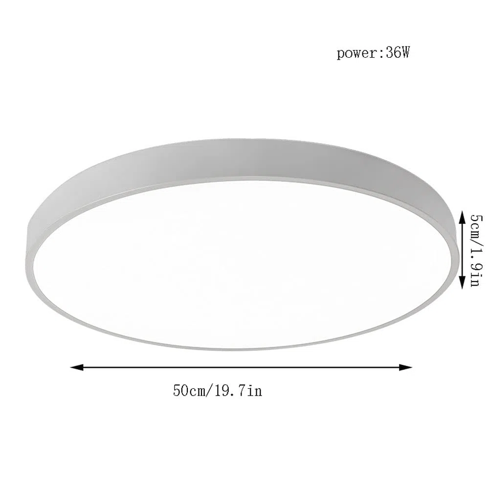 YRYRYW Zagłębiony sufit LED Nordic Minimalistyczne lampy sufitowe Trzykolorowe ściemnianie salonu okrągły panel Light akrylowa sufitowa energooszczędna ozdobna wyprawę dekoracyjna Household faucets
