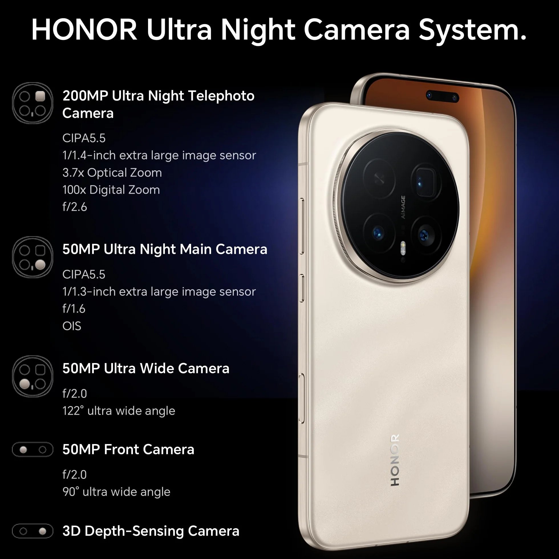 HONOR Magic8 Pro 5G Dual SIM 512 GB 12 GB Dourado Nascer do Sol
