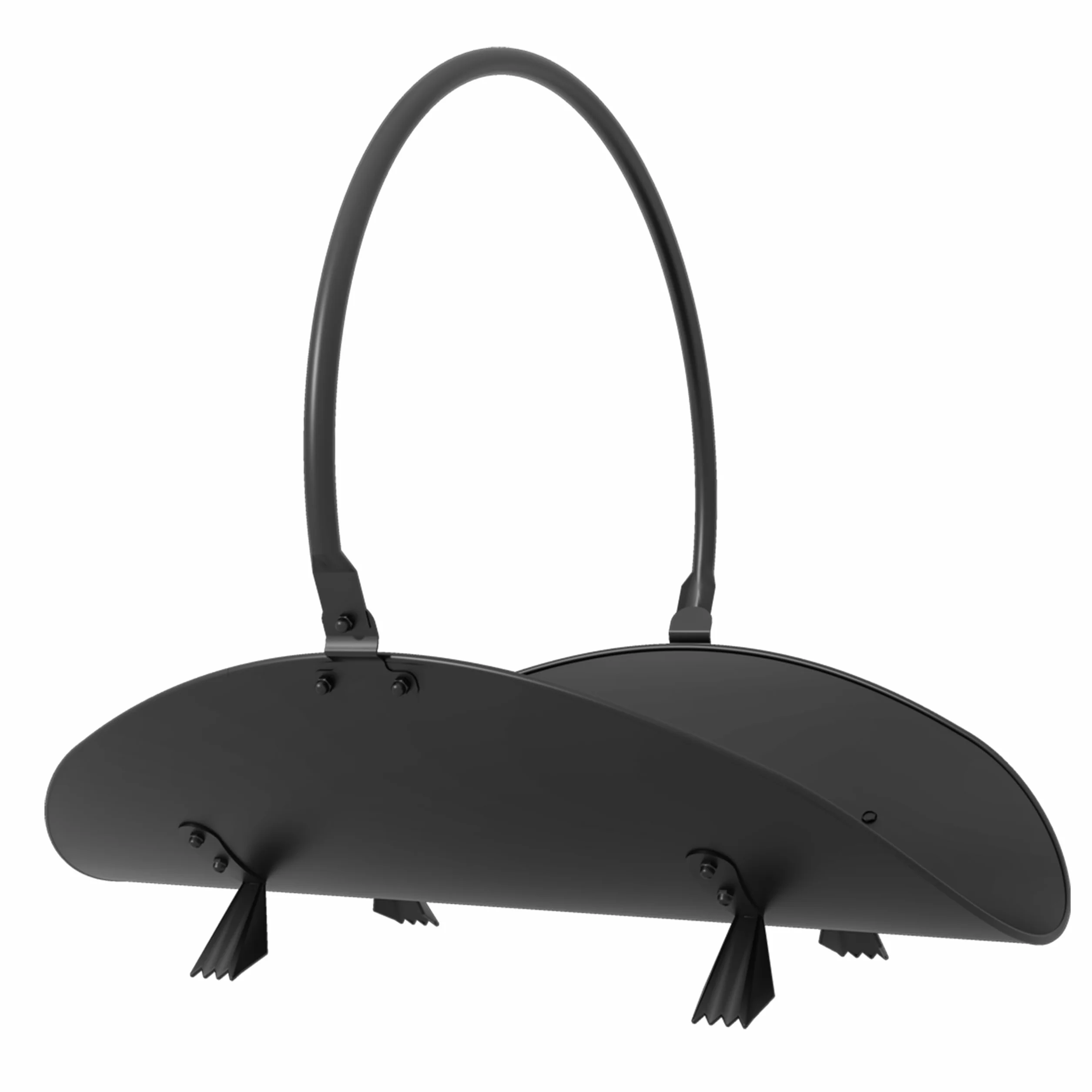 Kingson Czarny kosz na kłody - 48 x 34 x 37 cm - nowoczesne rozwiązanie do przechowywania kłód kominkowych