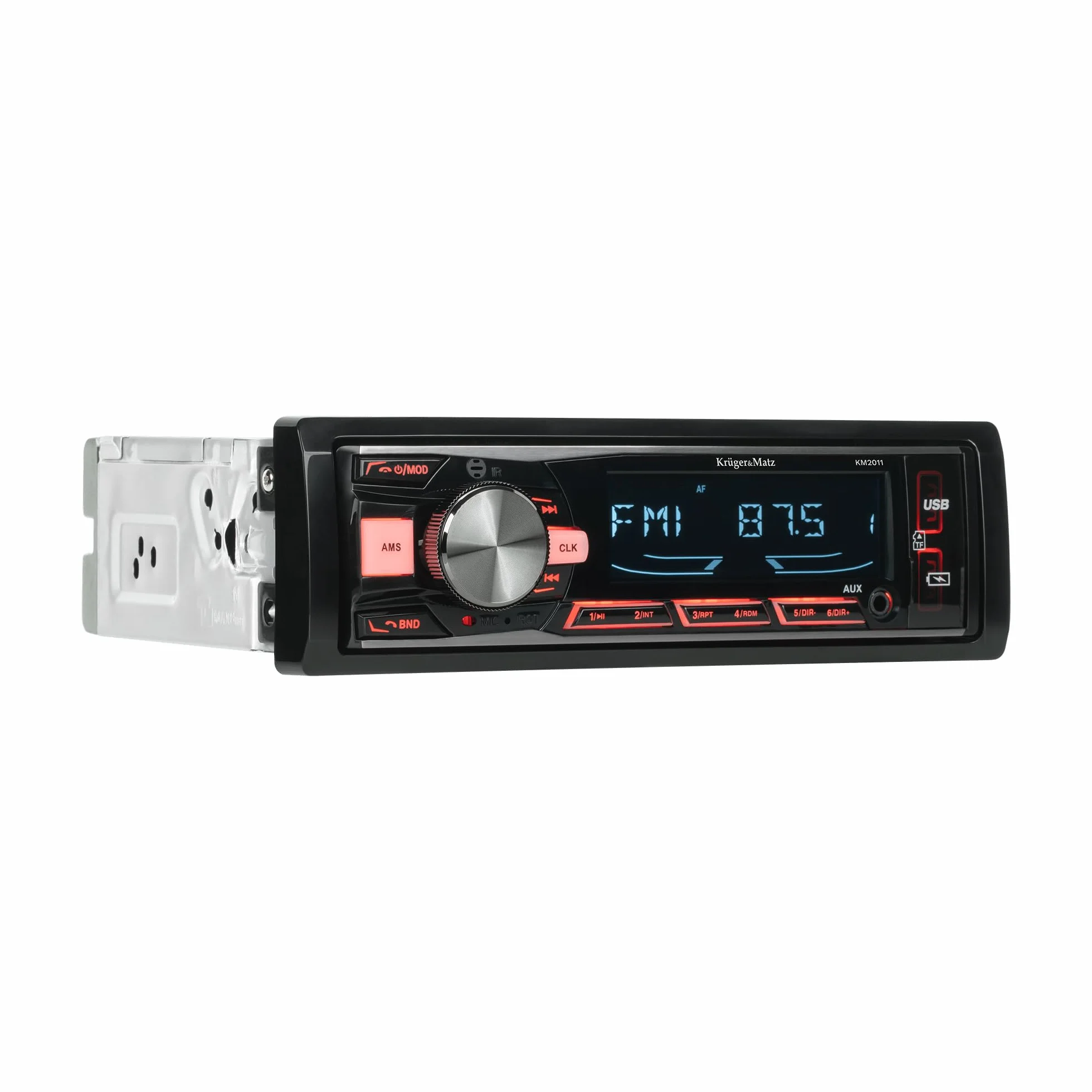 Kruger&Matz Radio Samochodowe 1-DIN Bluetooth Equalizer AUX KM2011
