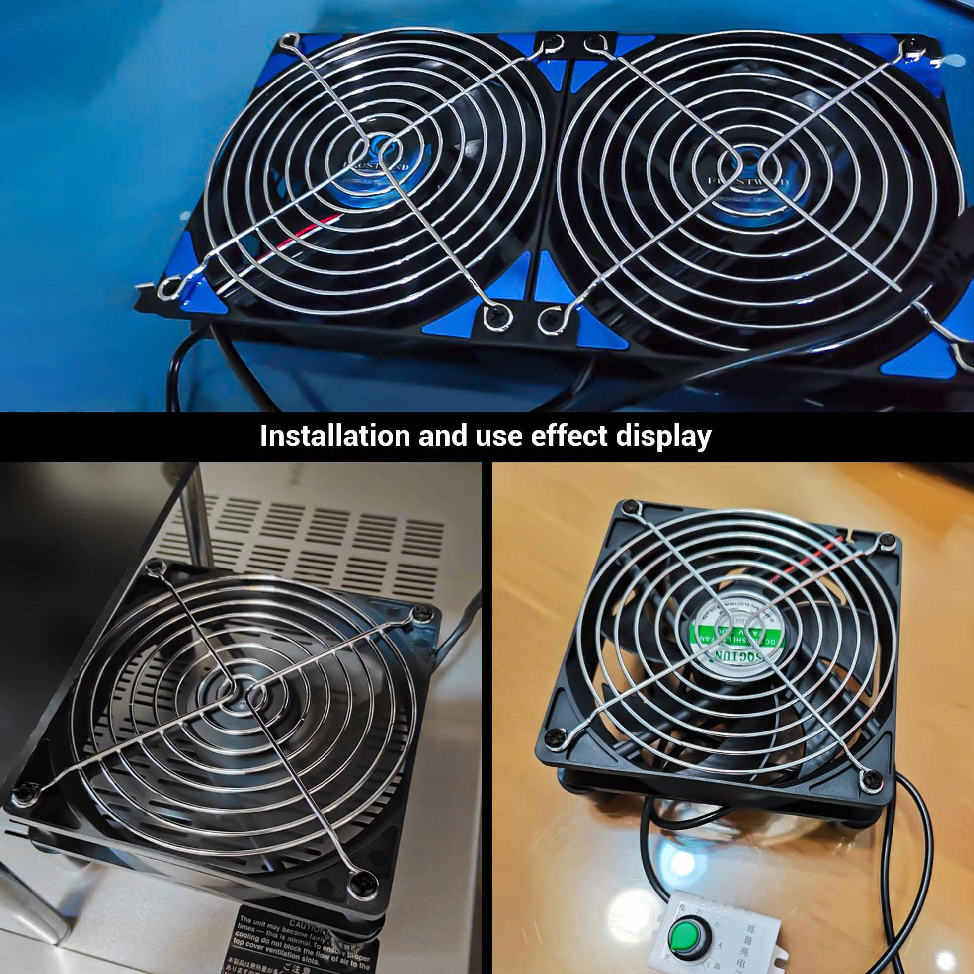 Chromowana Osłona Wentylatora Fan Grill 120 mm do Drukarki 3D 2 sztuki