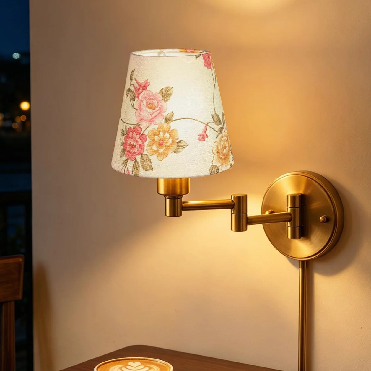 PRETYZOOM Klosz w kształcie beczki, w stylu vintage, kwiatowy, zamiennik, wykonany z naturalnego materiału, do nałożenia na osłonę lampy, klatka na ścianę, stół, stolik nocny