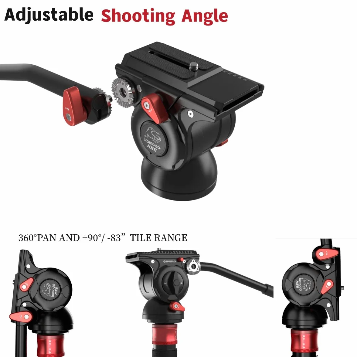 IFOOTAGE Cobra 3 A150S Monopod Strike z głowicą płynu 159.9 cm