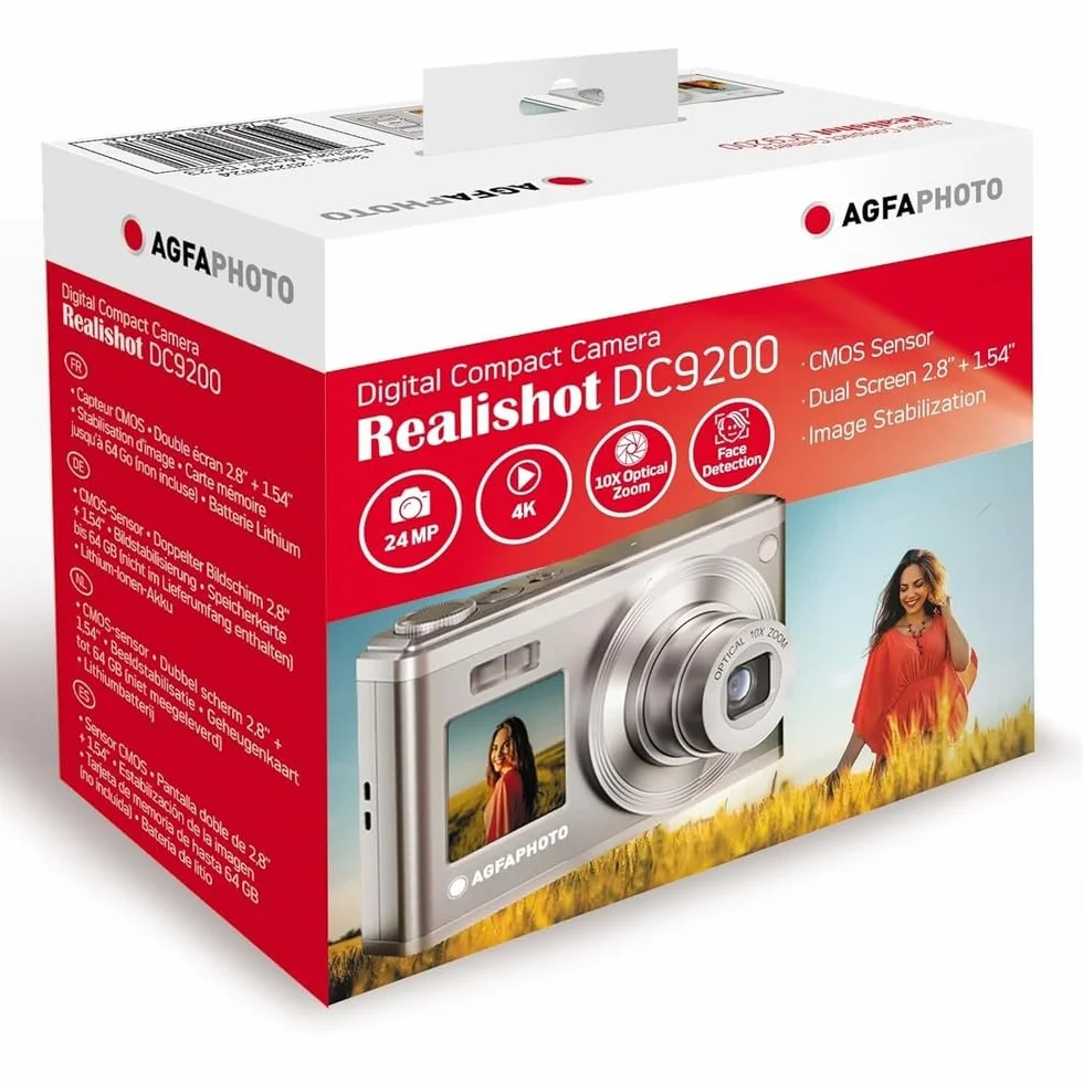 AgfaPhoto Realishot DC9200 Silver Kompaktowy aparat cyfrowy