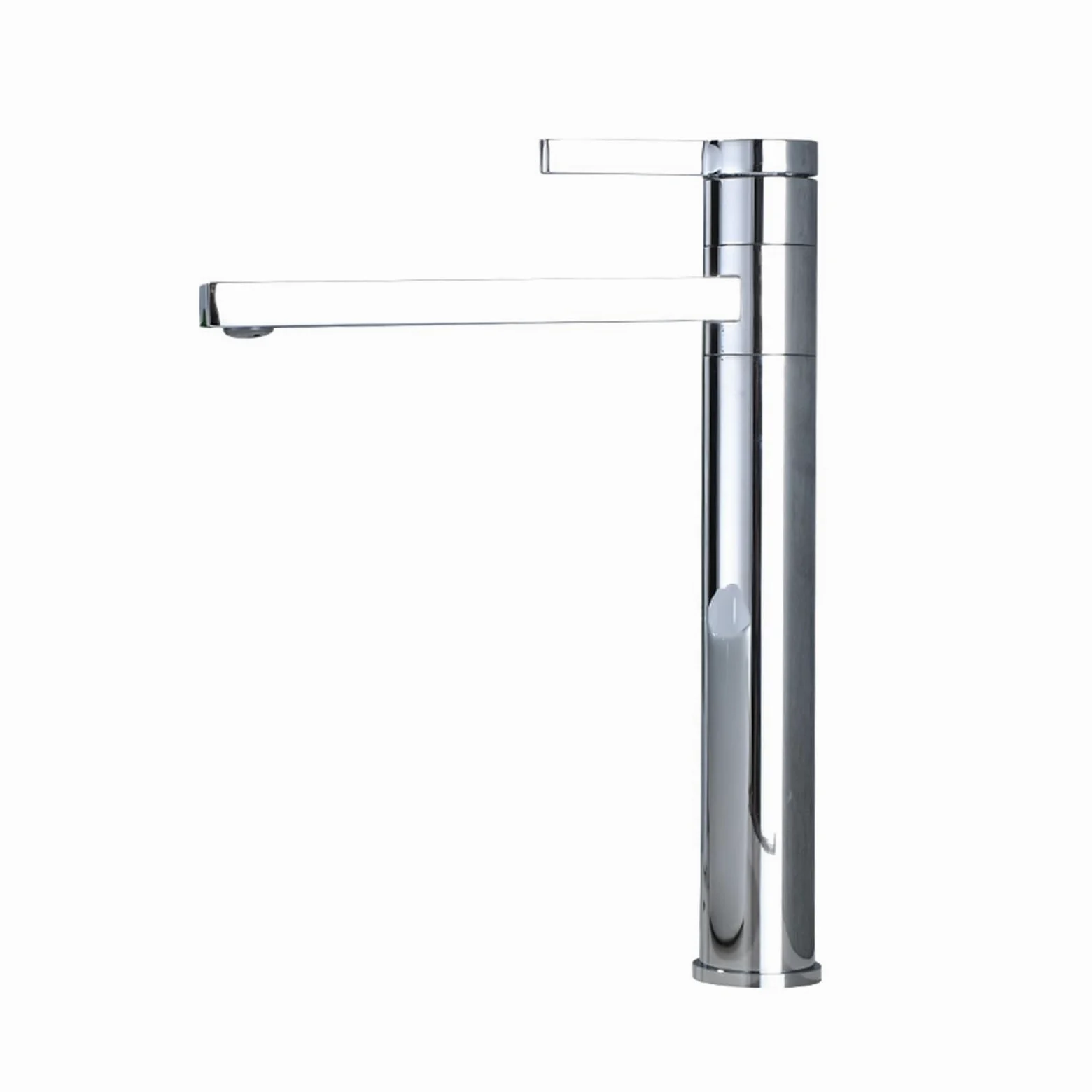 Baterie łazienkowe Bateria umywalkowa Wysoka bateria zlewozmywakowa Kran z ciepłą i zimną wodą 360° Mosiądz Czarny(Chrome Faucet)