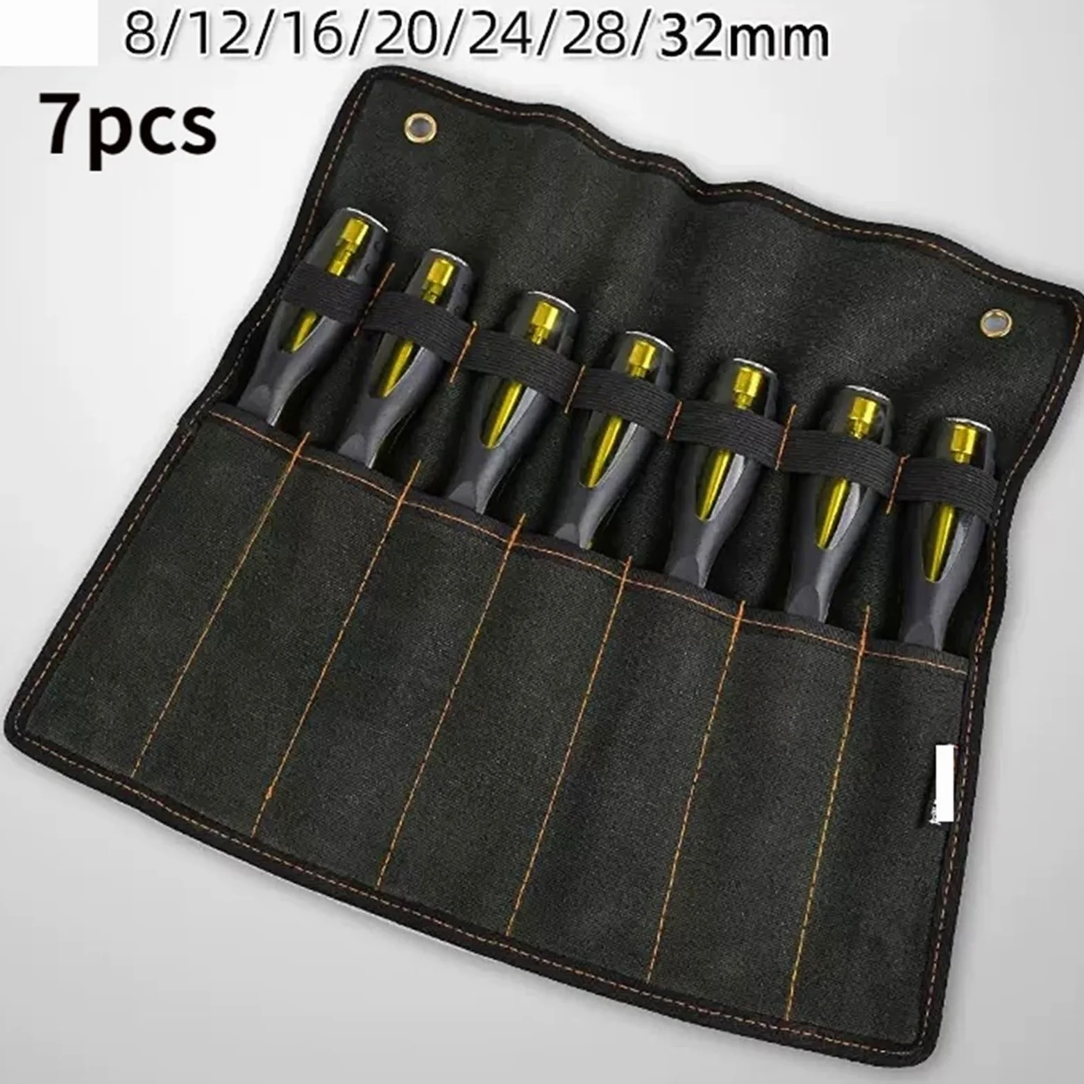 Zestaw dłut do drewna CRV dłuto rzeźbione ze stali profesjonalny dłuto zestaw narzędzi ręcznych do podstawowego szczegółowego rzeźbienia stolarzy dłuta(7pcs 8-32mm)