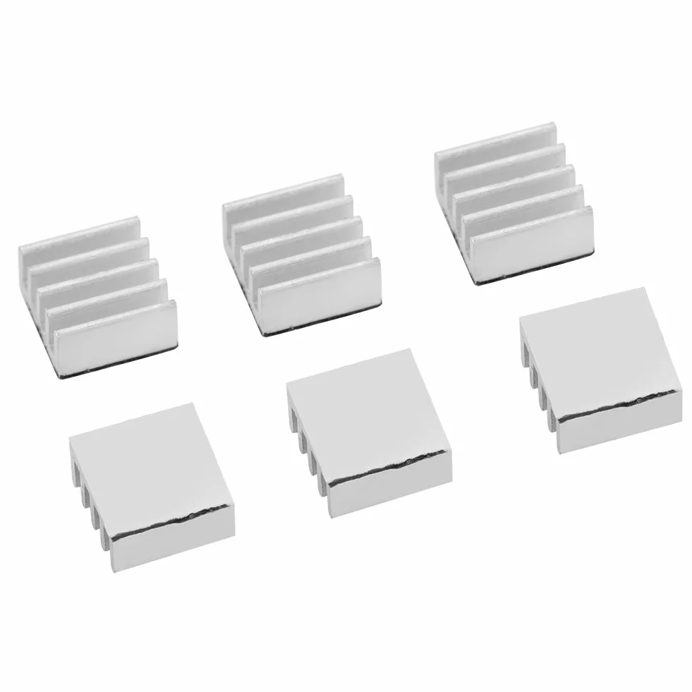 Aluminiowe radiatory chipowe samoprzylepne A4988 do drukarki 3D, srebrny