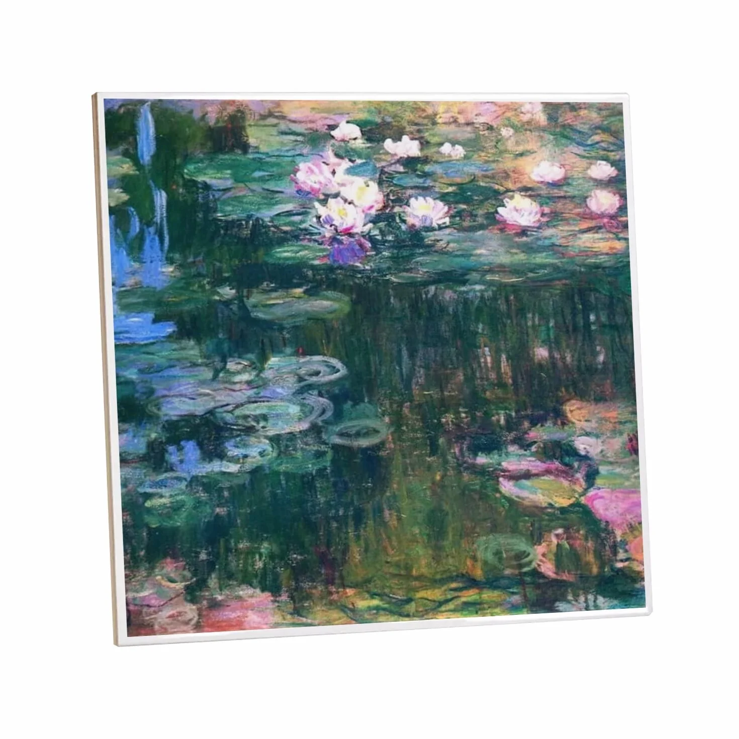 Fabulous Ceramiczne Płytki Dekoracyjne 10,8 x 10,8 cm - Monet Les Nympheas Malarstwo Francja