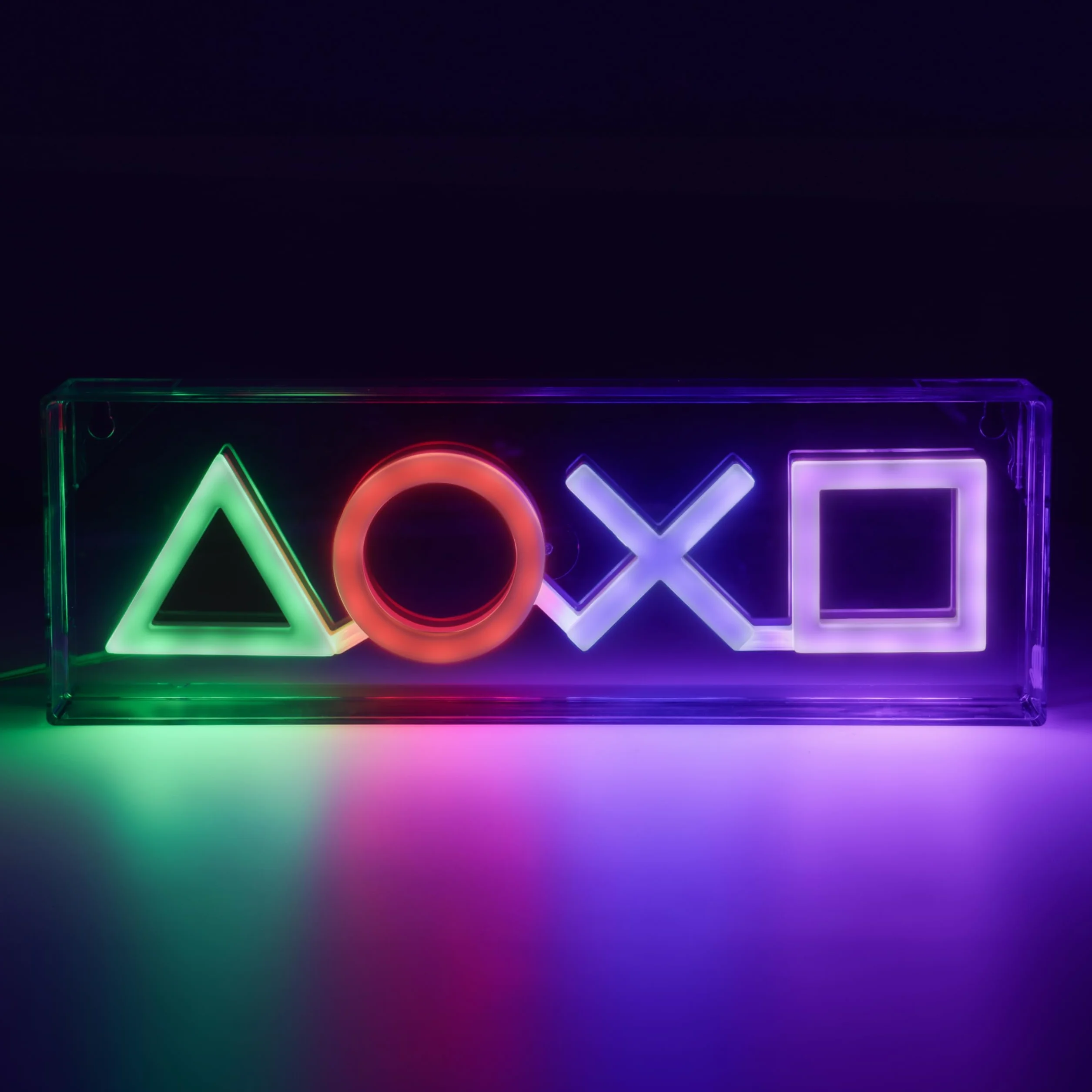 Paladone PlayStation neonowa lampa LED, wolnostojąca lub montowana na ścianie, akcesoria do pokoju gier i dekoracje dla graczy