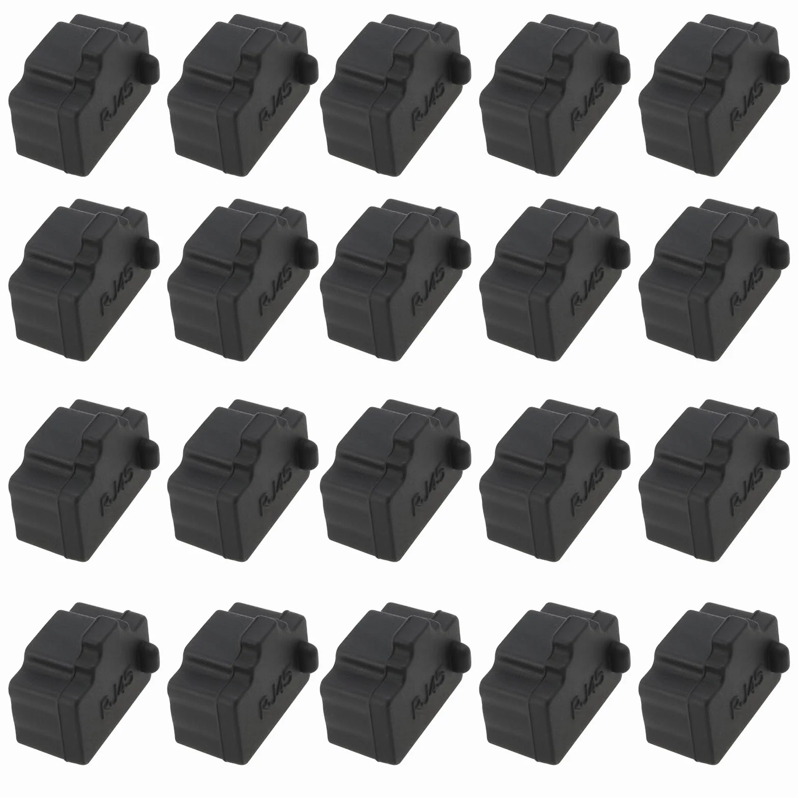 Silikonowe ochraniacze RJ45 kompatybilne z bateriami Pylontech US2000 US3000 US5000 typu B, 10 x 12,5 x 8 mm, czarne