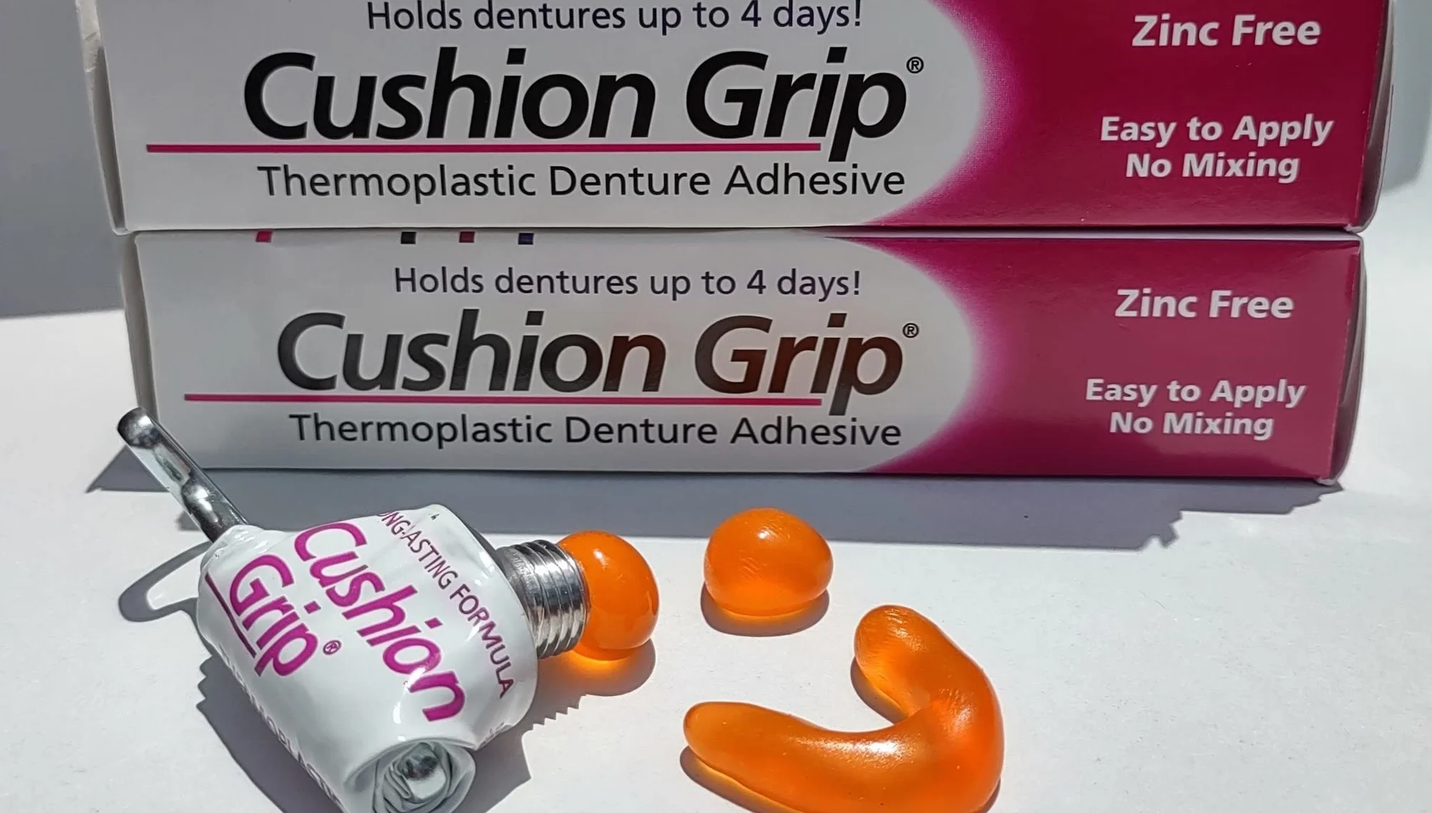 Pretrada Cushion Grip Kleje termoplastyczne do protez 28,3 g, zestaw 2 sztuki