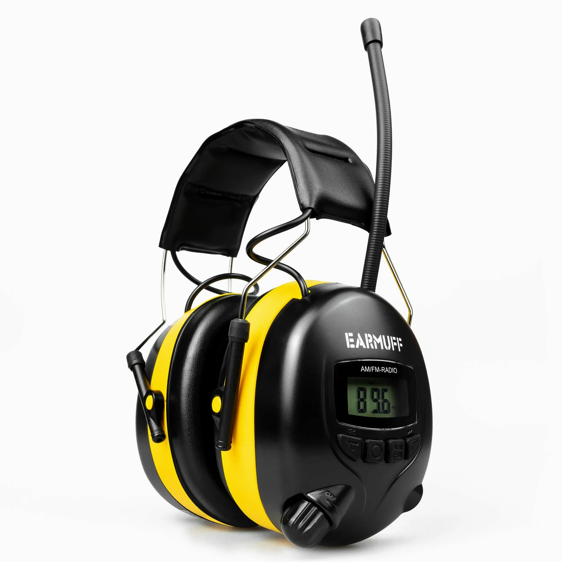 EARMUFF Ochrona słuchu z radiem AM/FM, przyłączem AUX i izolacją 31 dB | słuchanie radia i odtwarzanie muzyki z telefonu komórkowego | elektroniczna ochrona uszu dla dorosłych | ochrona przed hałasem
