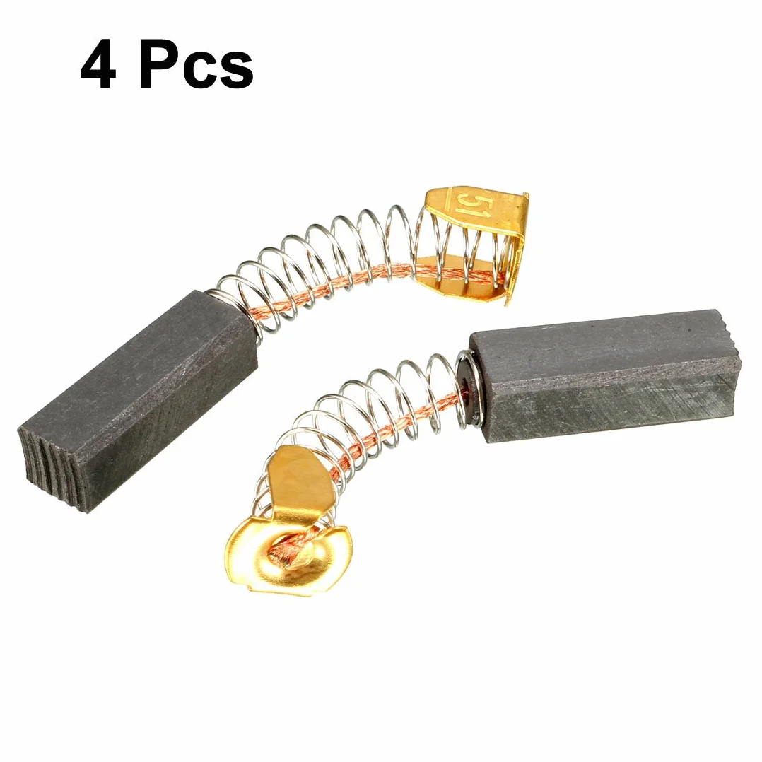 sourcing map Szczotki węglowe z węglem węglowym 20 mm x 7 mm x 6 mm do elektrycznego silnika elektrycznego narzędzie do podnoszenia bieżni silnika naprawa części 4 szt