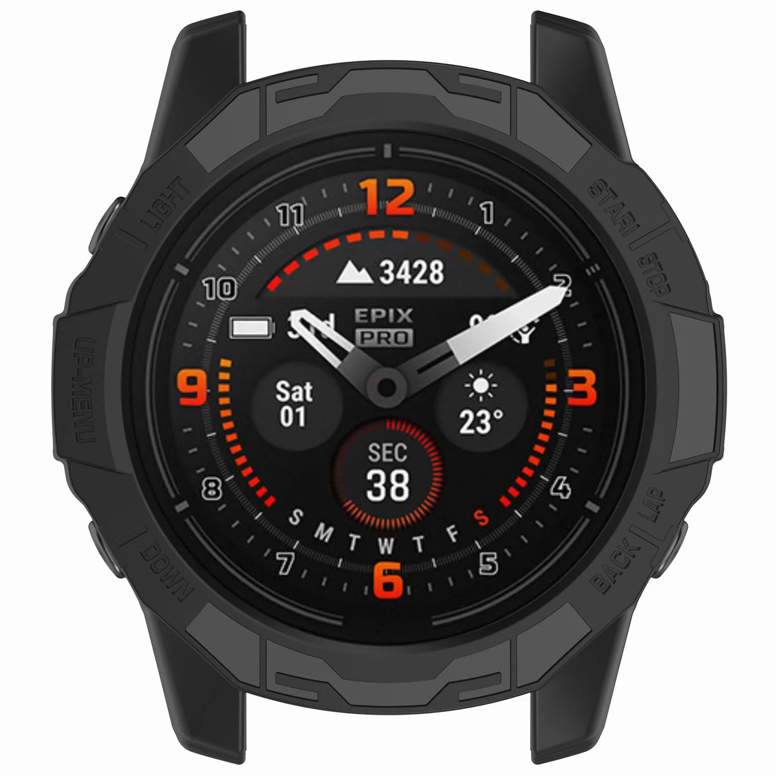 Etui do Garmin Epix Pro Gen 2 51 mm/Fenix 7X Pro - Etui ochronne z TPU, osłona ramy (czarne)