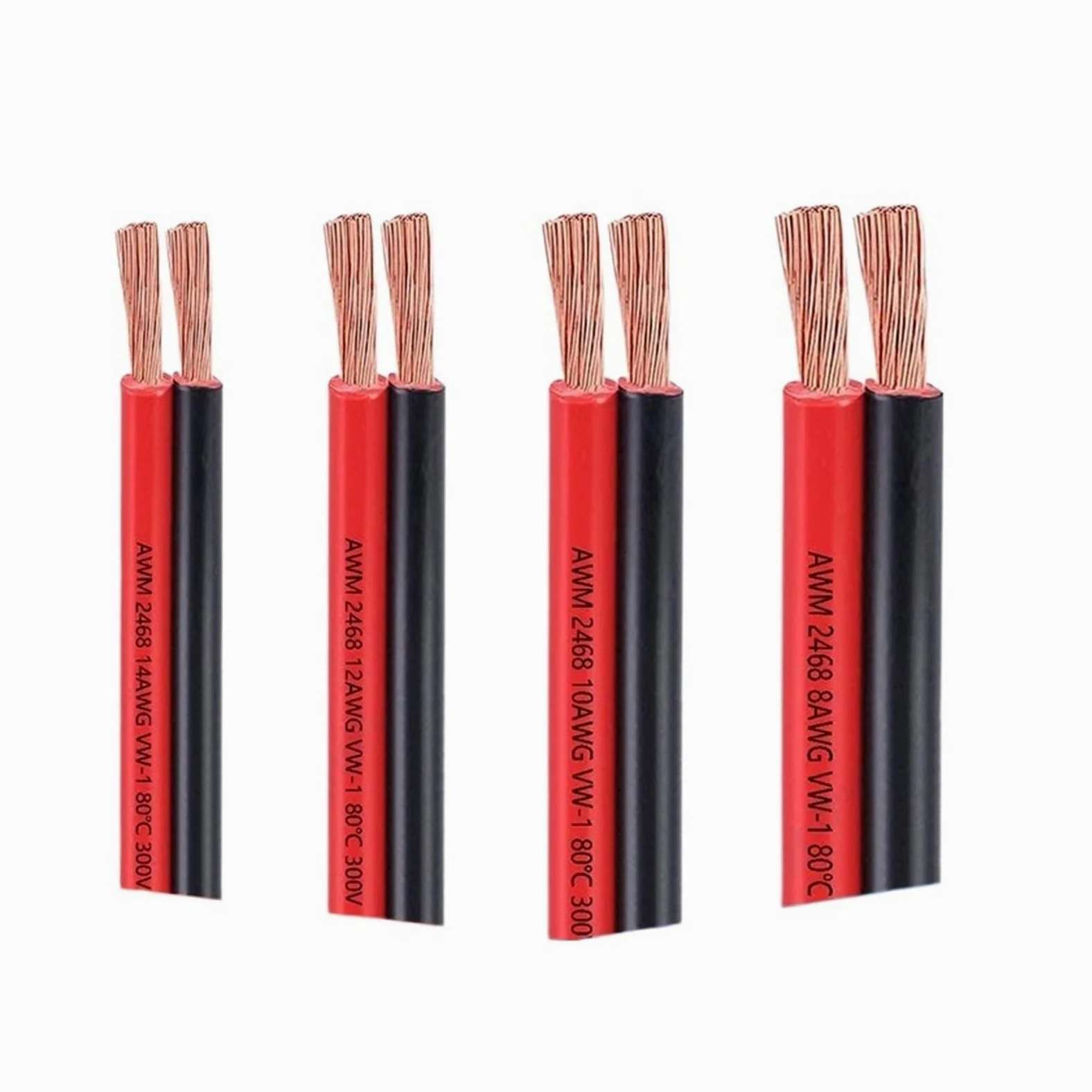 Kabel fotowoltaiczny czysty drut miedziany czerwony czarny 2-pinowy 14 12 10 8 AWG przedłużacz kabla elektrycznego do samochodu Kabel rozruchowy do akumulatora panel słoneczny silnik falownika