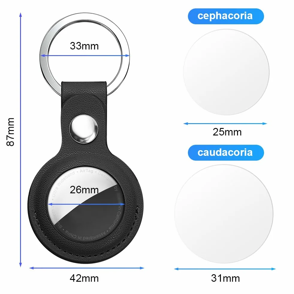 AXFEE Skórzane etui ochronne AirTag PU na klucze do Apple AirTag