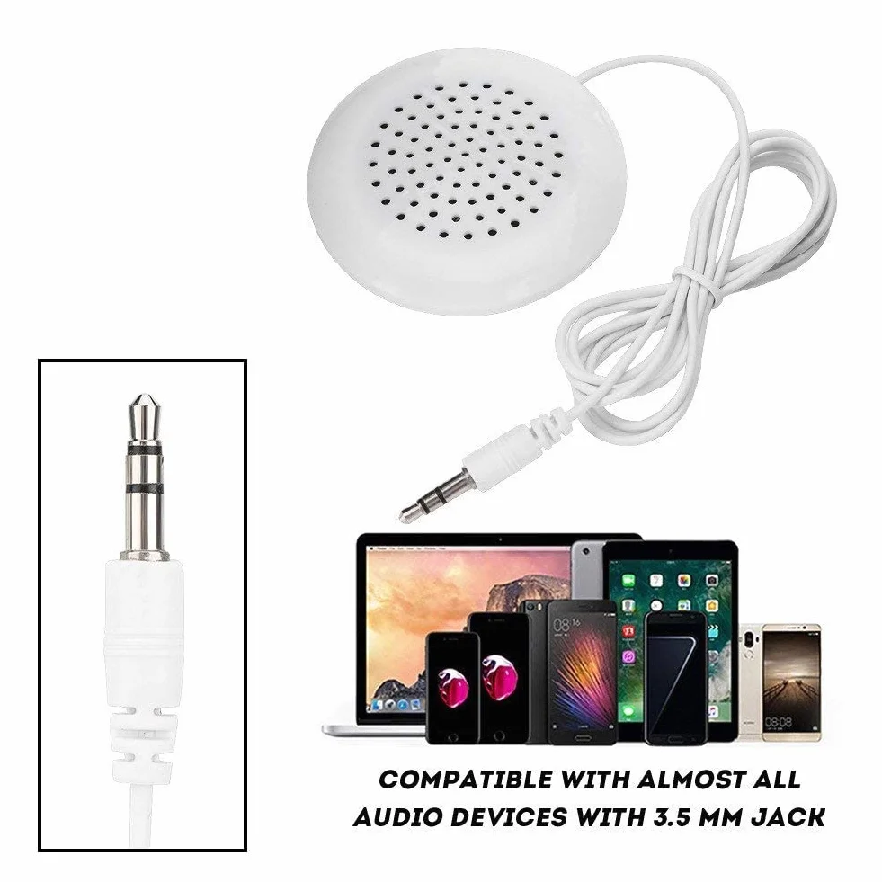 Głośnik stereo 3,5 mm biały do MP3 MP4 Android odtwarzacz CD