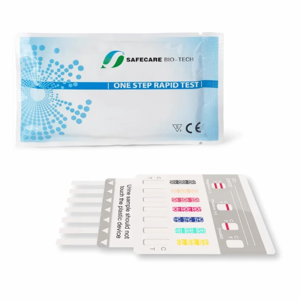 2 x 10 paneli zestaw do testowania leków domowych | Wykryj 10 leków w moczu | THC (marihuana), Kokaina, Amfetamina, Benzodiazepiny, metadon, ekstasy, opiat, barbiturany, metamfetamina, ketamina