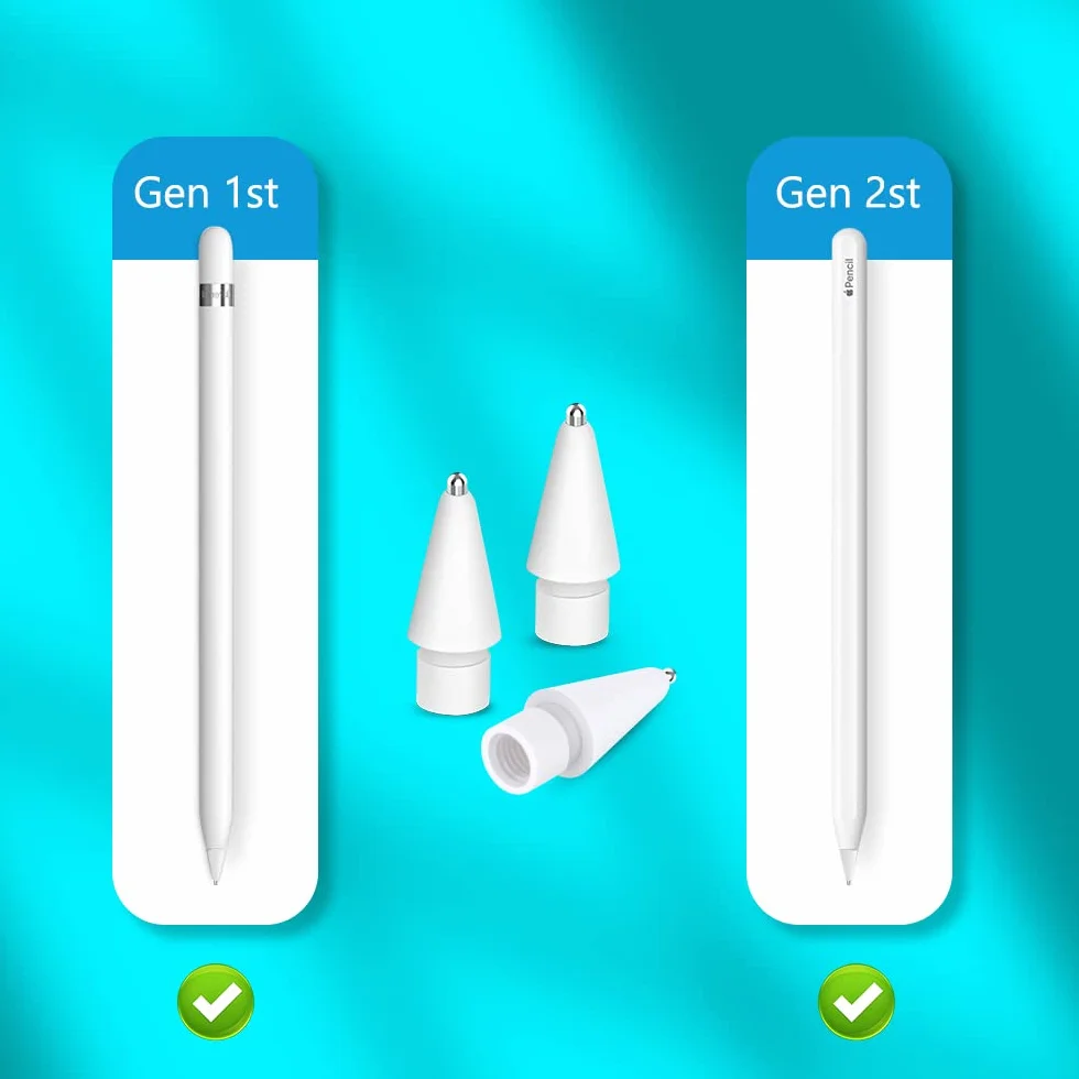 flintronic Końcówki kompatybilne z ołówkiem Apple iPad Pro, 4 opakowania końcówek zamiennych do Apple Pencil 2. generacji i 1. generacji, końcówki wymienne do iPada Pro iPencil, białe