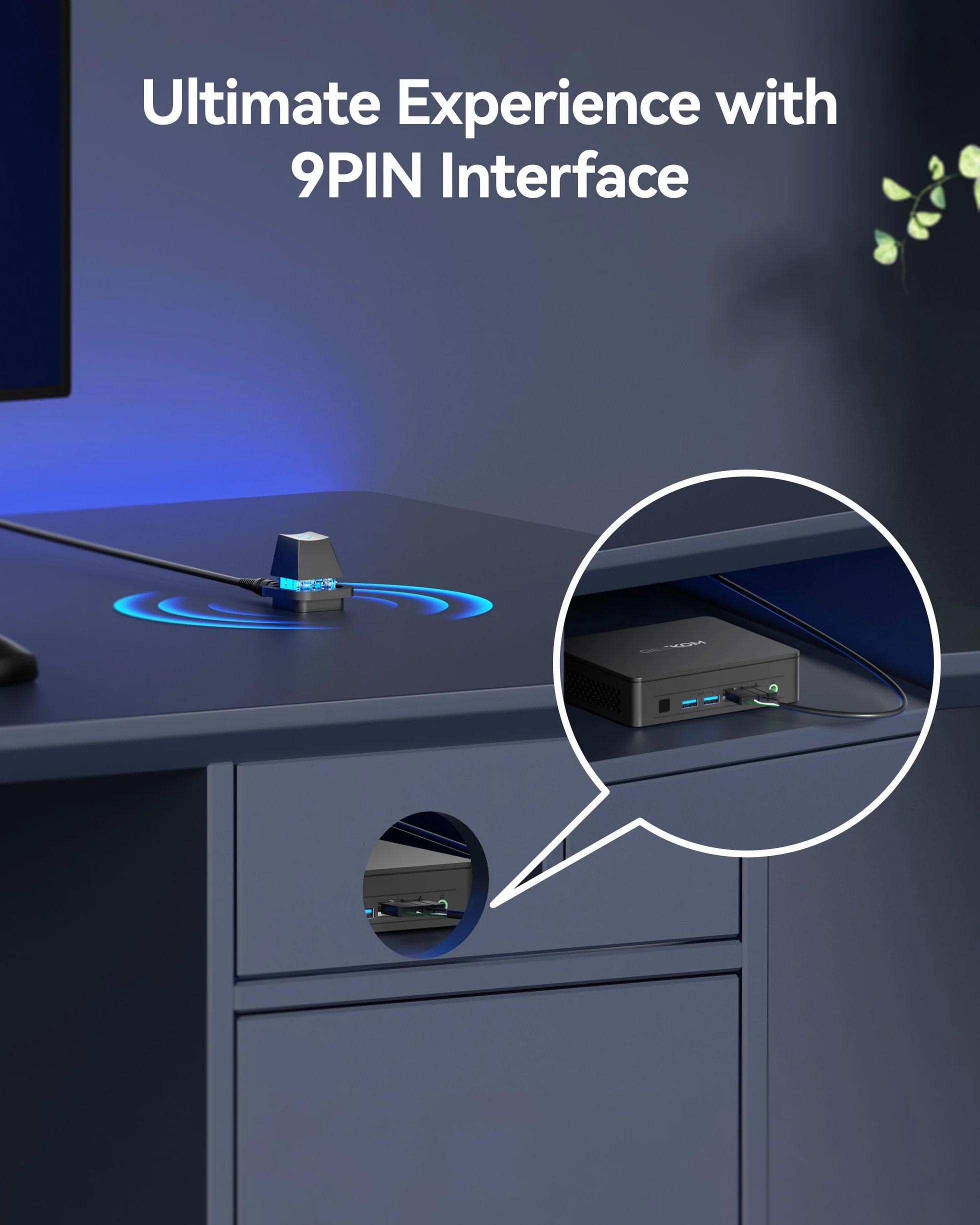 GEEKOM Cichy Mini PC Air12 Lite z Intel N95, 8 GB RAM, 256 GB SSD, Kompaktowy Komputer Biurowy i Multimedialny z Windows 11, Gotowy do Pracy | 6×USB i Port 9-PIN | Obsługa Dual Display 4K@60Hz