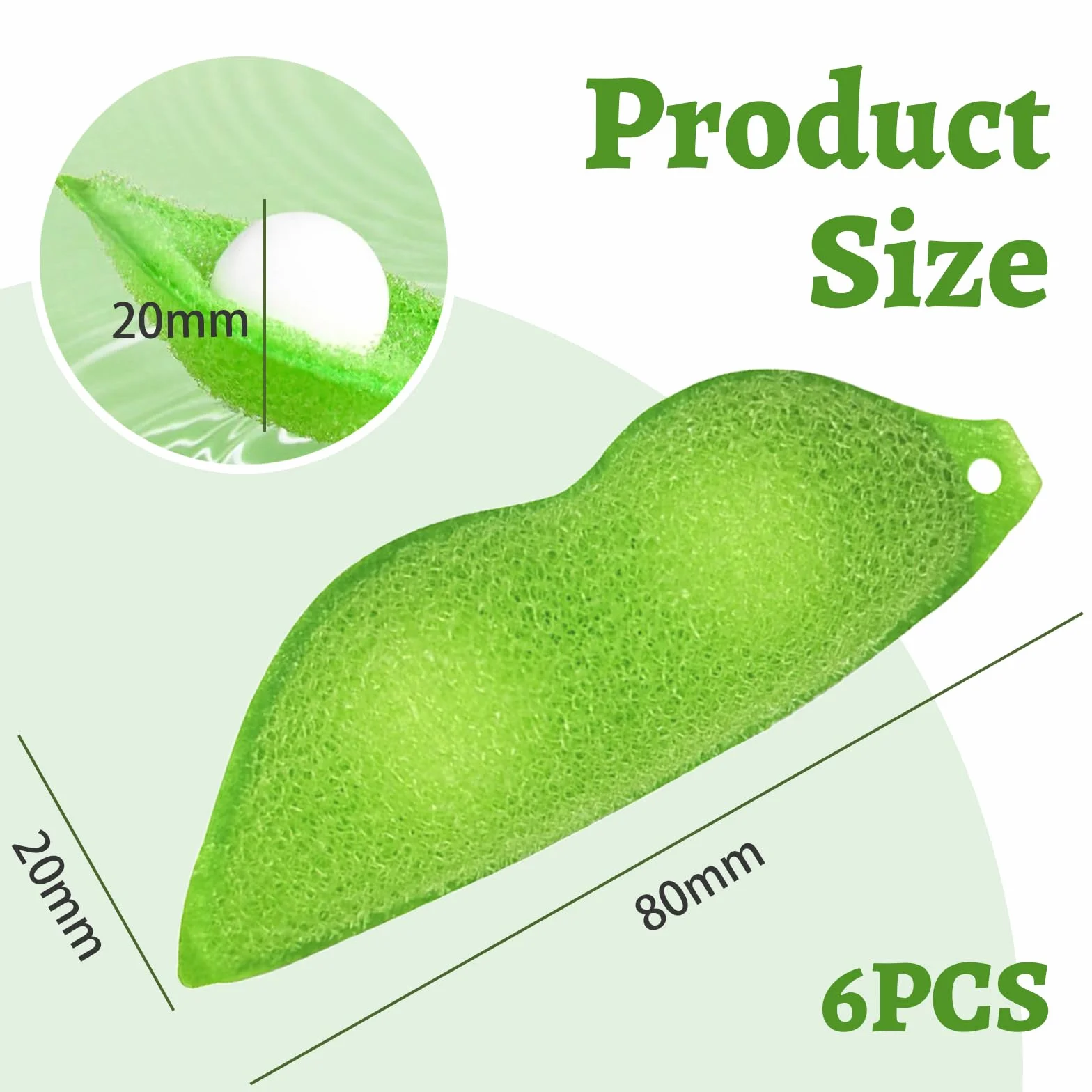 Kotkiddy® Gąbka do czyszczenia butelek, 6 sztuk, Magic Beans Bottle Cleaner Sponge, gąbki kuchenne w kształcie grochu, Magic Beans gąbka do czyszczenia butelek