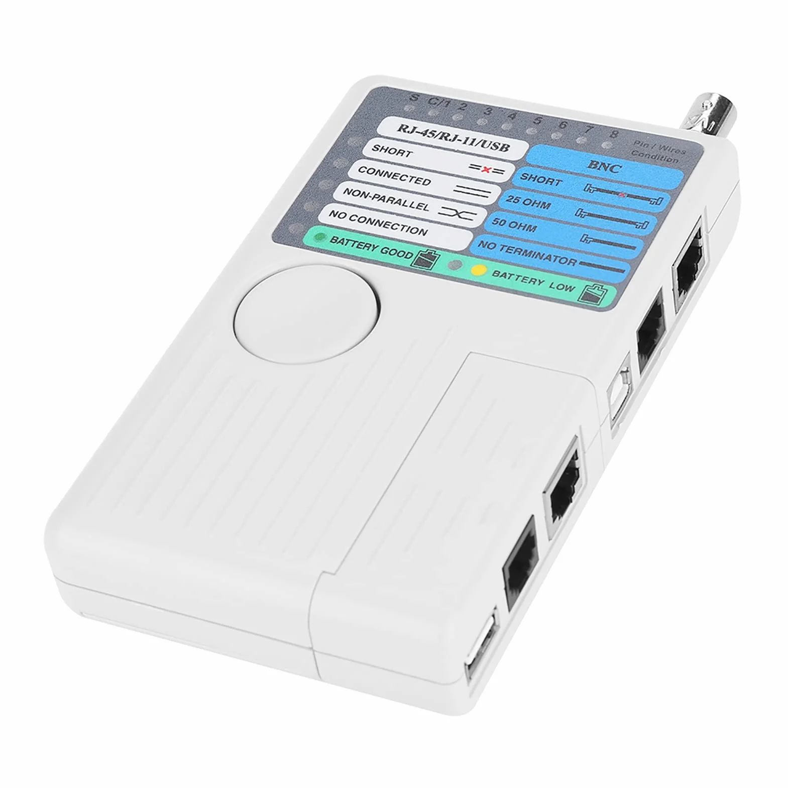 Tester Kabli Sieciowych 4-w-1 Przenośny Tester Kabli Sieciowych LAN Zdalny RJ11 RJ45 USB BNC do Kabli UTP STP