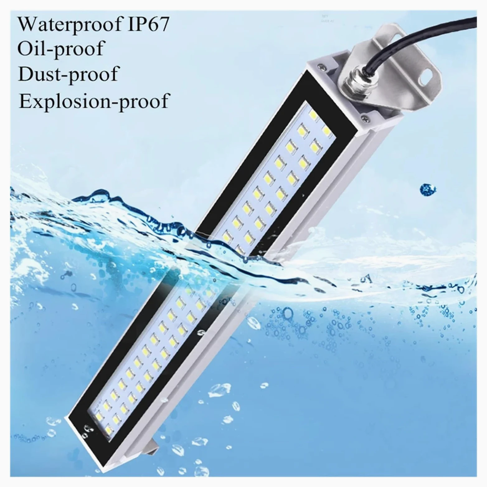 5-30W LED warsztat obrabiarki świetlówka IP67 wodoodporna lampa obróbcza pyłu olejowego do tokarki CNC szlifierka Wysoka jasność(24W,110V-220V)