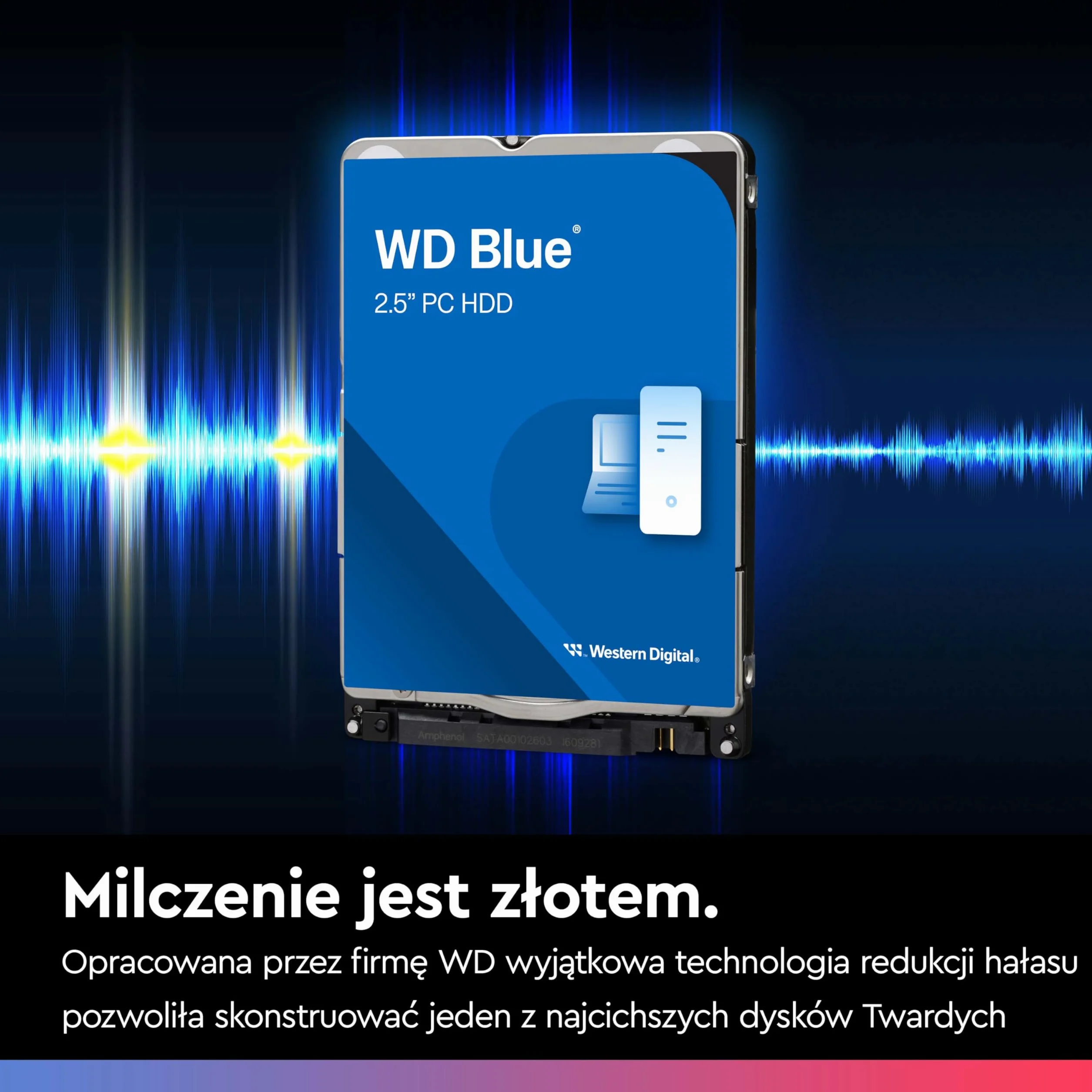 WD Blue 2TB 2.5" wewnętrzny dysk twardy 5400 obr./min SATA 6 Gb/s 128 MB pamięci podręcznej