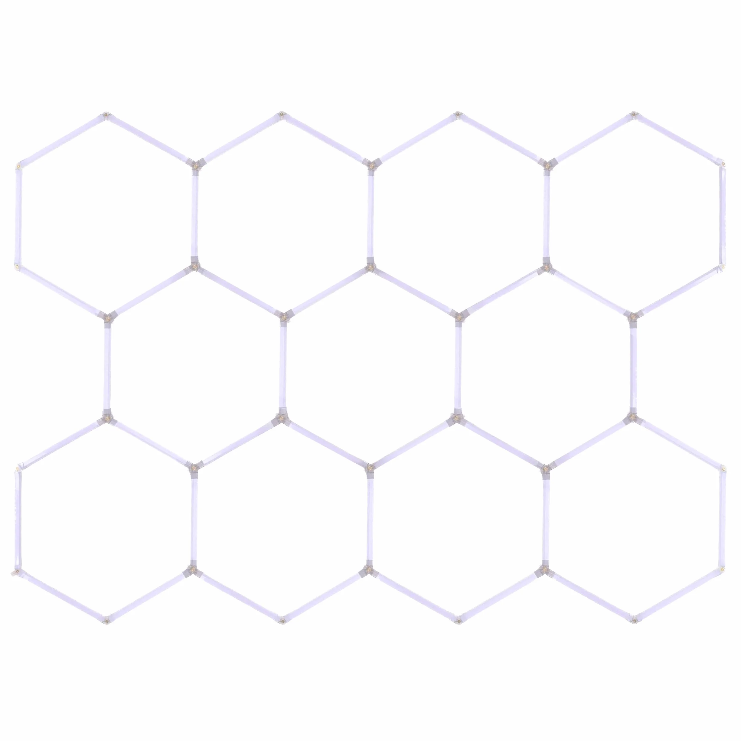EinParts EPHCL12 lampa LED Hexagon 324x239 cm 11 modułów 40480 lm 6500K zimna biel do garażu warsztatu detailingu