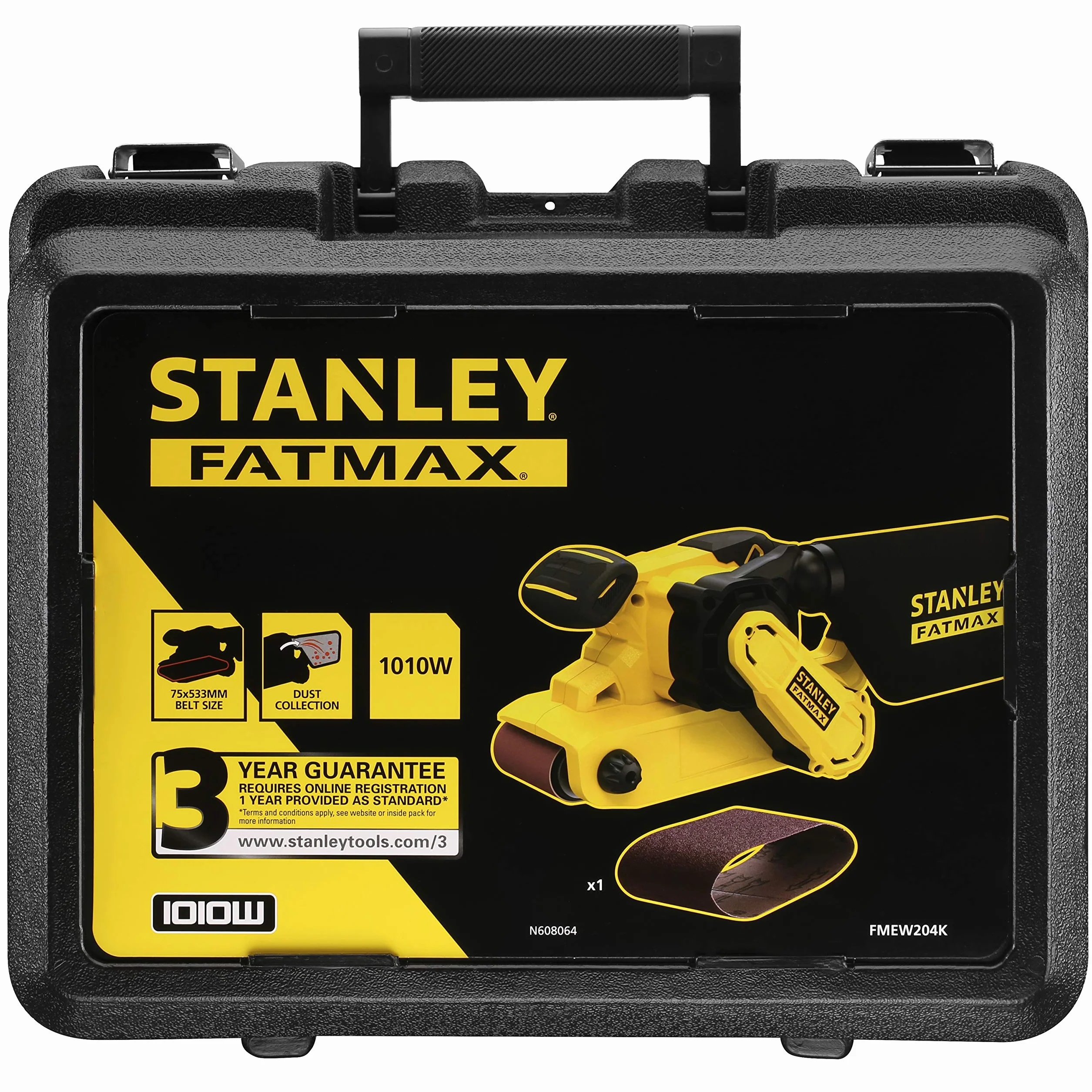 Stanley Fatmax Szlifierka Taśmowa FMEW204K-QS 533 x 76 mm Żółty/Czarny