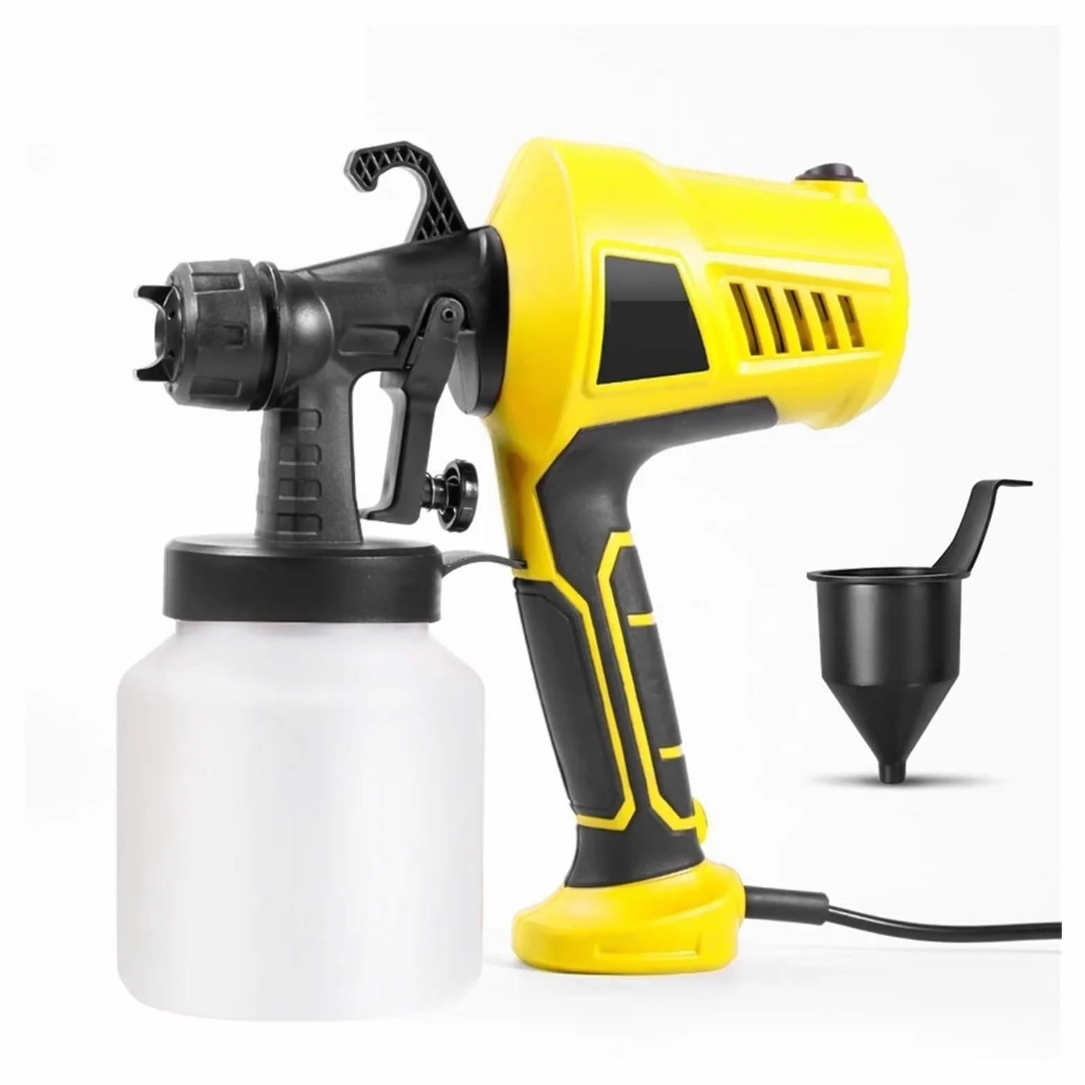 Rozpylacz farby, 800ML Żółty elektryczny pistolet natryskowy Sterowanie Łatwy w użyciu Malarz natryskowy Narzędzie do zasilania Przepływ Malarz natryskowy Narzędzia do naprawy samochodów