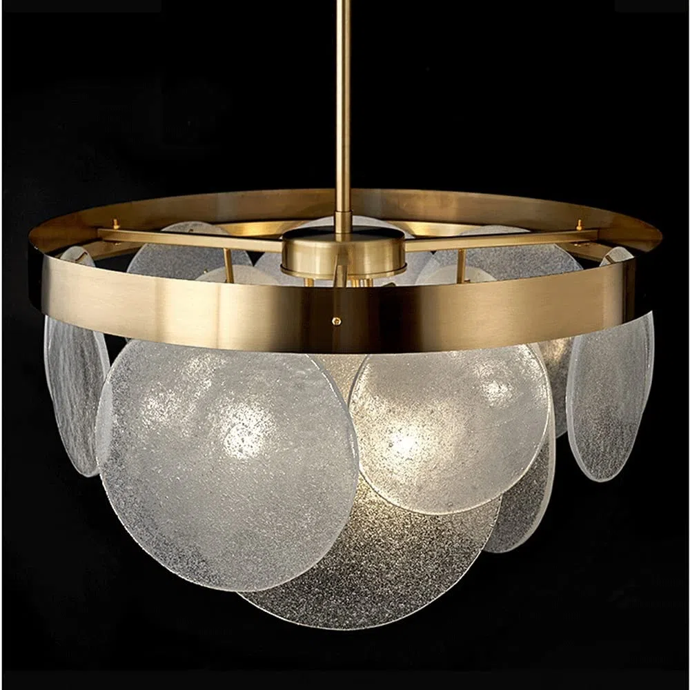 Lampa wisząca ze szkła bąbelkowego